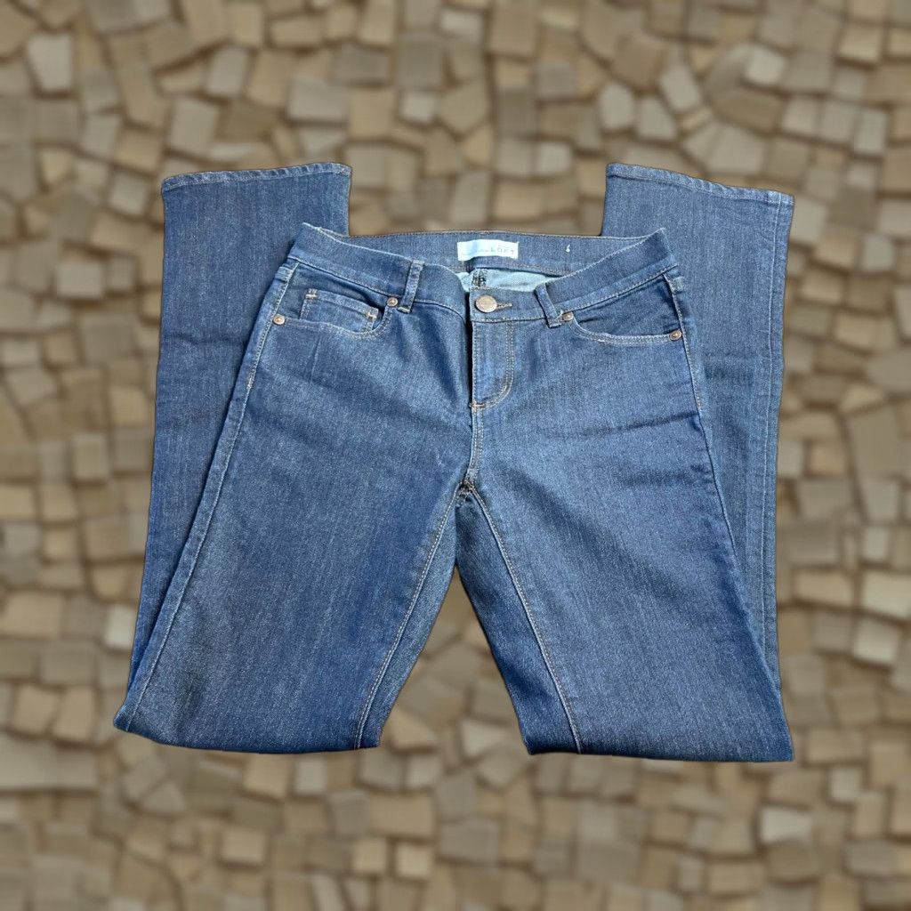 Loft LOFT Jeans Bootcut Navy Blue 25/0 Women's Regular Size 30 in Inseam Stretch Cotton Denim Vintage? No Size 42" / US 20 - 1 Thumbnail