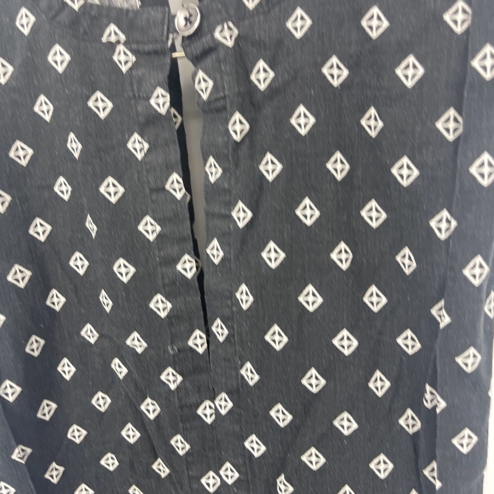 Free People Free People Geometric Print Romper Women XS Black Sleeveless Linen Blend Casual Party Size 26" / US 2 / IT 38 - 4 Thumbnail