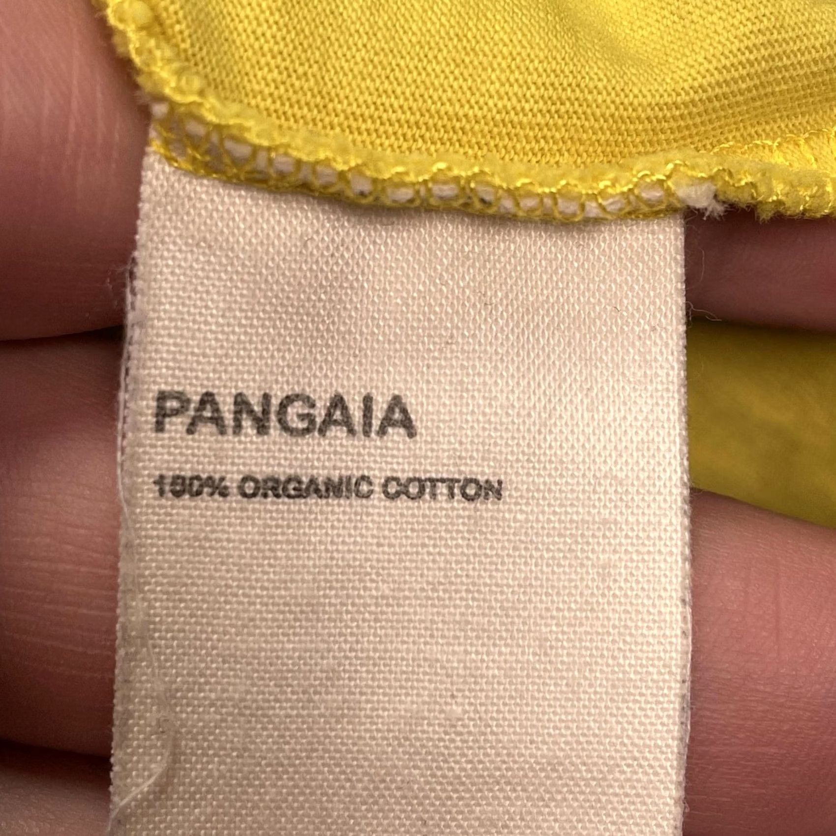 Pangaia Pangaia Shirt Mens XL Yellow Organic Cotton Mock Neck Long Sleeve Tee T-Shirt Size US XL / EU 56 / 4 - 5 Thumbnail