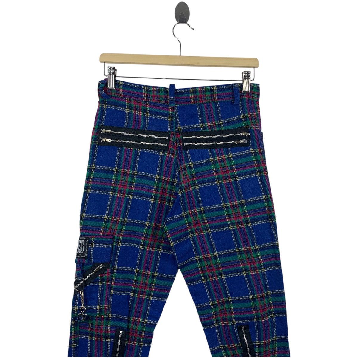 Seditionaries × Vintage Vintage TIGER OF LONDON blue tartan plaid zip bondage pants Size US 29 - 15 Thumbnail