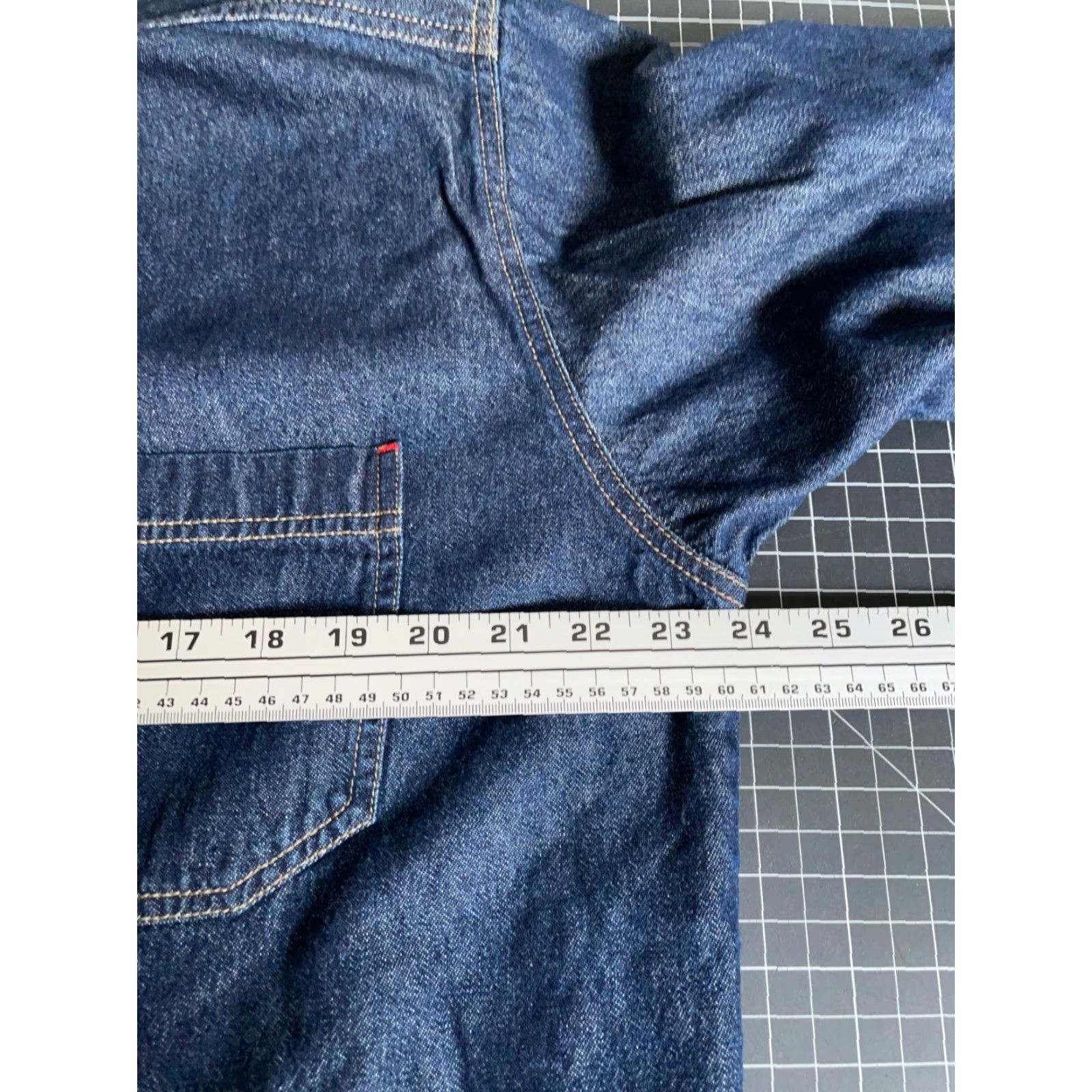 Levi's VINTAGE Levi's Denim Work Shirt Men Large Dark Blue Cotton Long Sleeve Y2K 90s Grunge Size US L / EU 52-54 / 3 - 5 Thumbnail