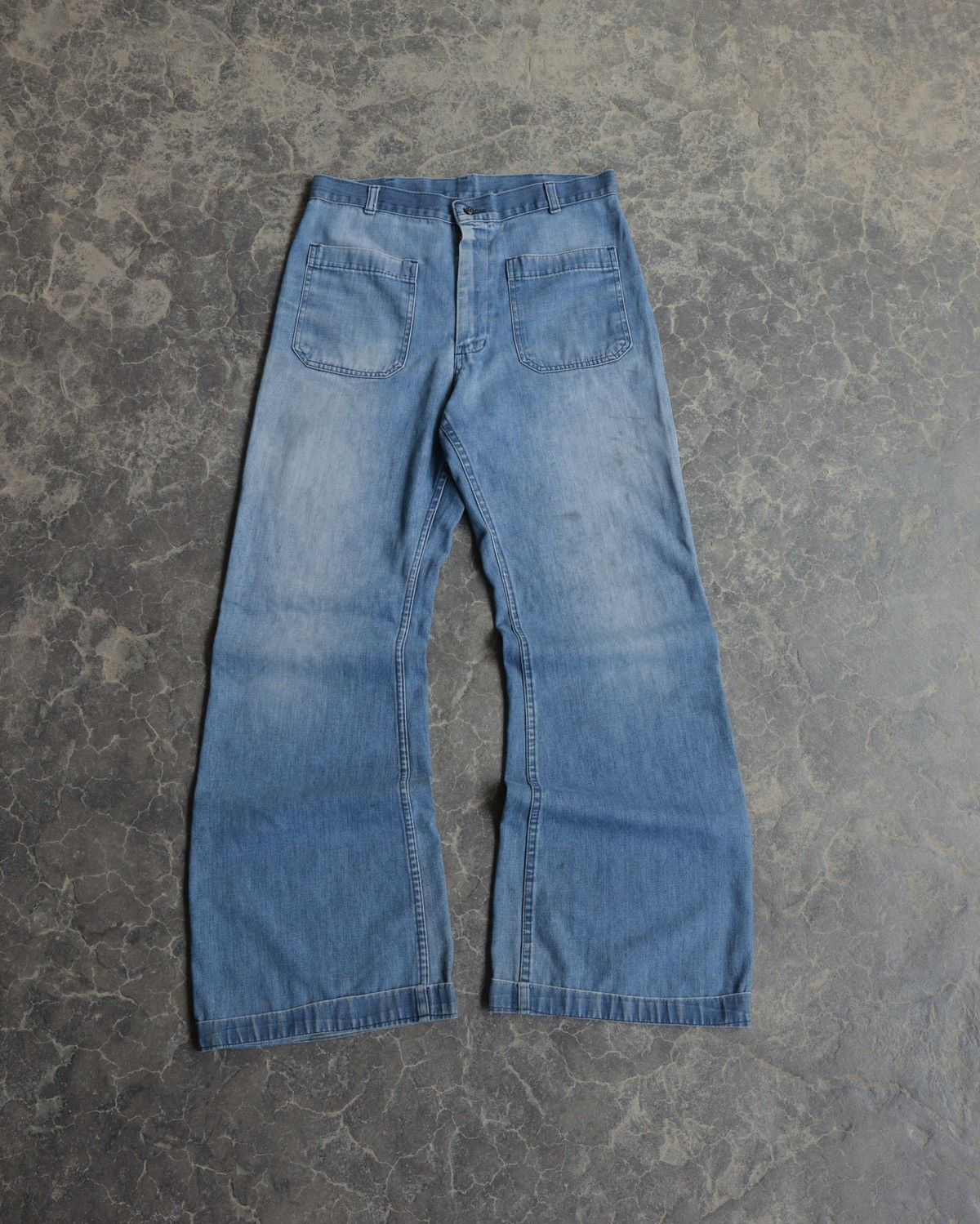 Vintage Vintage USN 70s True Americana Flare Sailor Light Pants Size US 32 / EU 48 - 1 Thumbnail