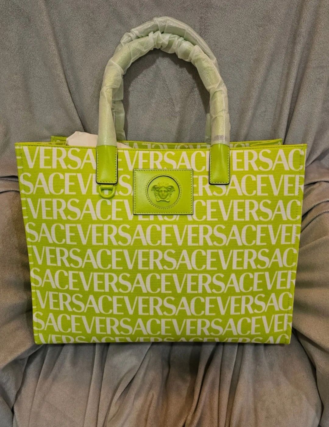 Versace Versace La Medusa logo print canvas tote Size ONE SIZE - 1 Thumbnail