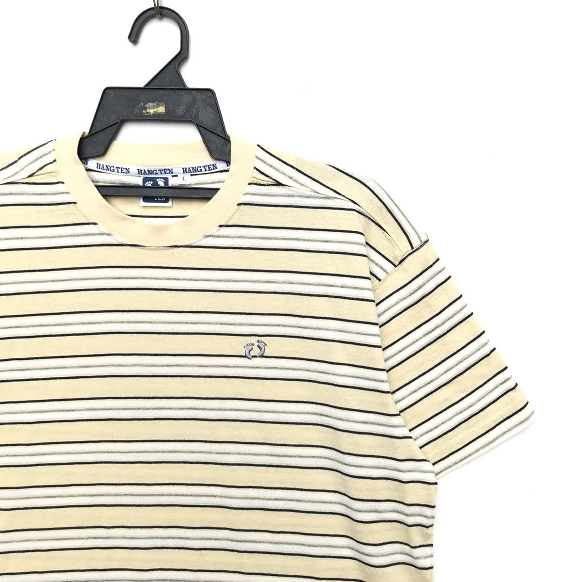 Hang Ten Vintage 90s Hang Ten Embroidered Stripes Logo T-Shirt | L Size US L / EU 52-54 / 3 - 2 Thumbnail