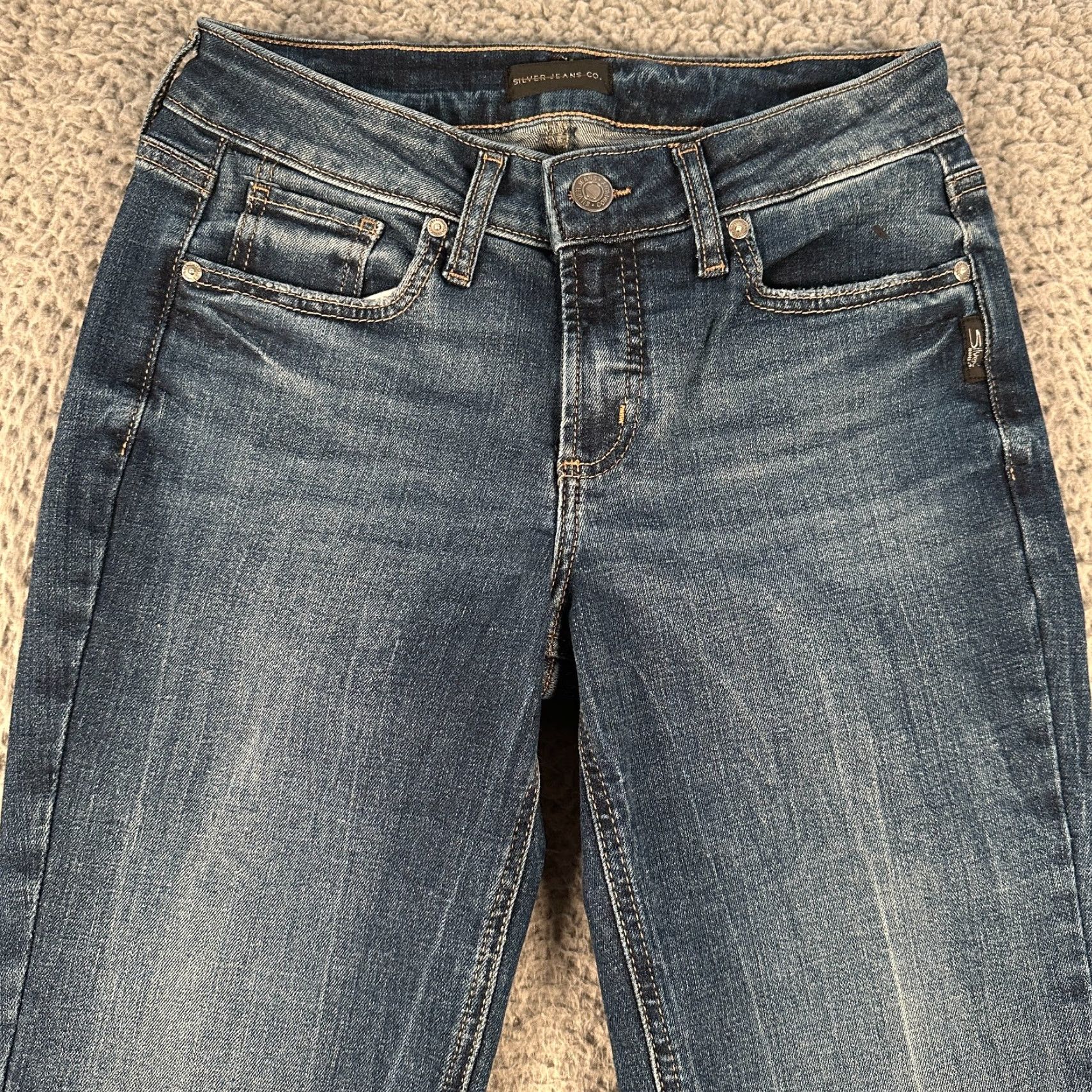 Silver Jeans Co. Silver Jeans Co Women's Jeans 27x32 Blue Suki Slim Bootcut Distressed Low Rise New Size 27" / US 4 / IT 40 - 2 Thumbnail