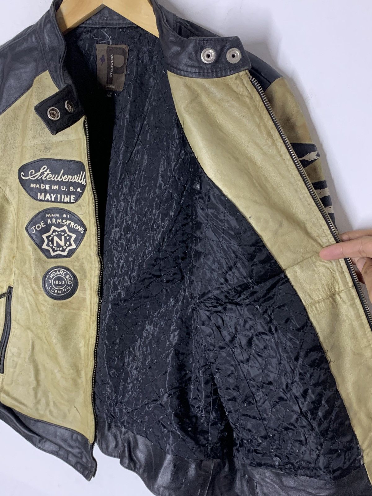 Genuine Leather Vintage Conbipel Italy Leather Cropped Biker Custom Outlaw Size US M / EU 48-50 / 2 - 10 Thumbnail
