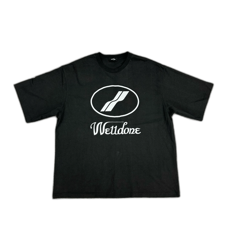 WE11DONE Black Logo Short Sleeve T-Shirt