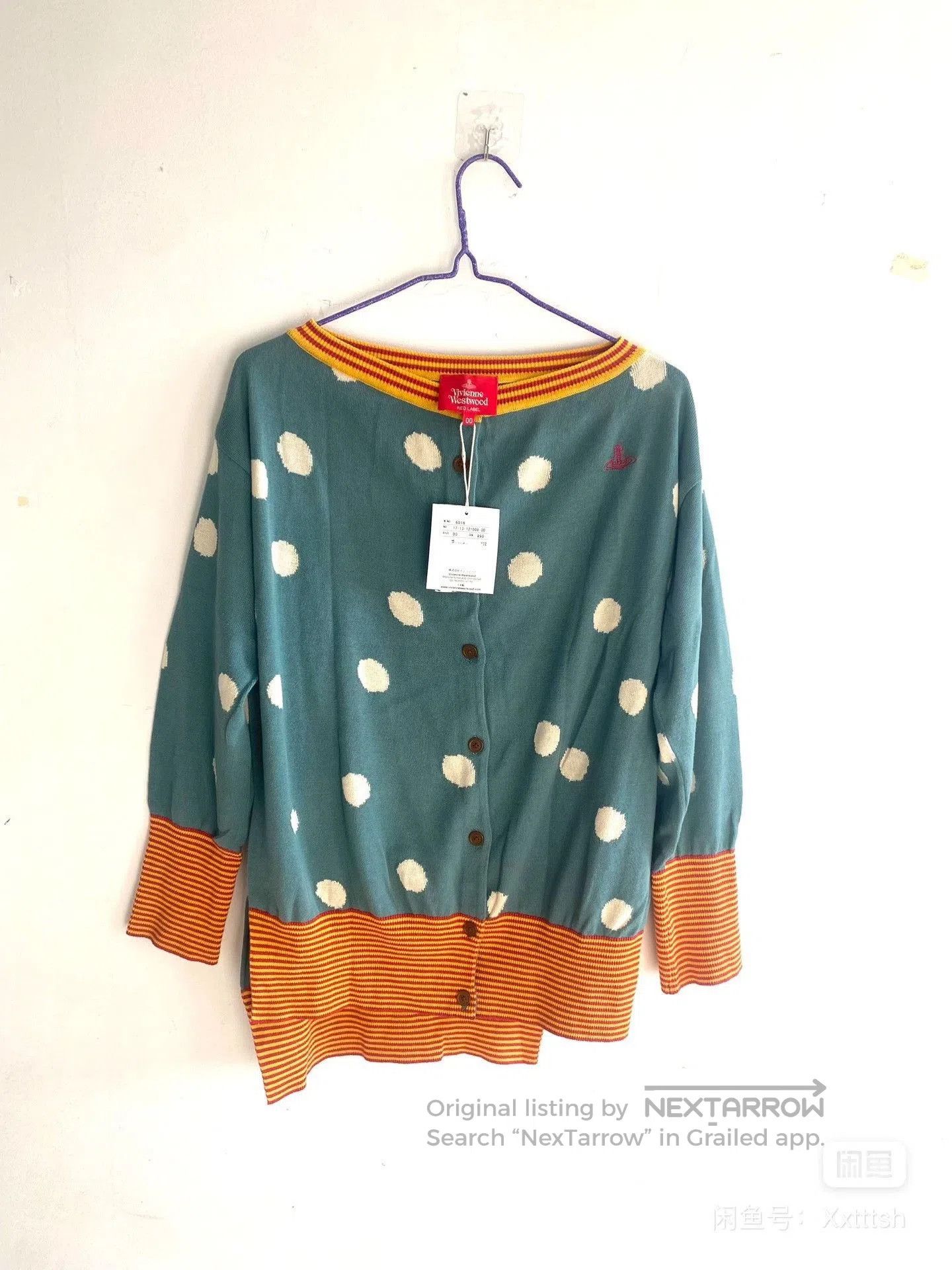 Vivienne Westwood Vivienne Westwood Puppy Blue Polka Dot Knit Coat. Size M / US 6-8 / IT 42-44 - 1 Thumbnail