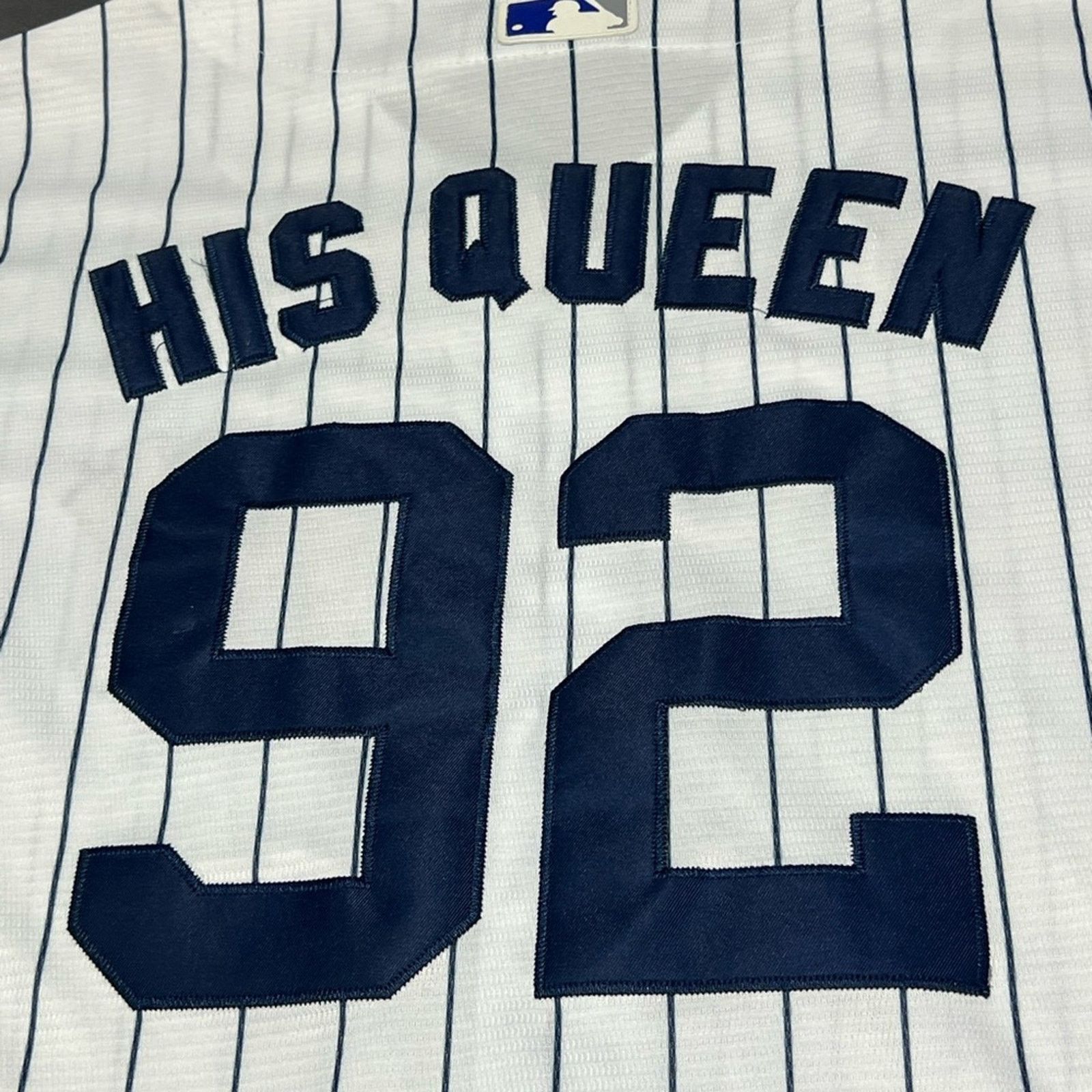 Majestic CUSTOM “HIS QUEEN” Yankees Jersey Pinstripe Women Majestic Size M / US 6-8 / IT 42-44 - 4 Thumbnail