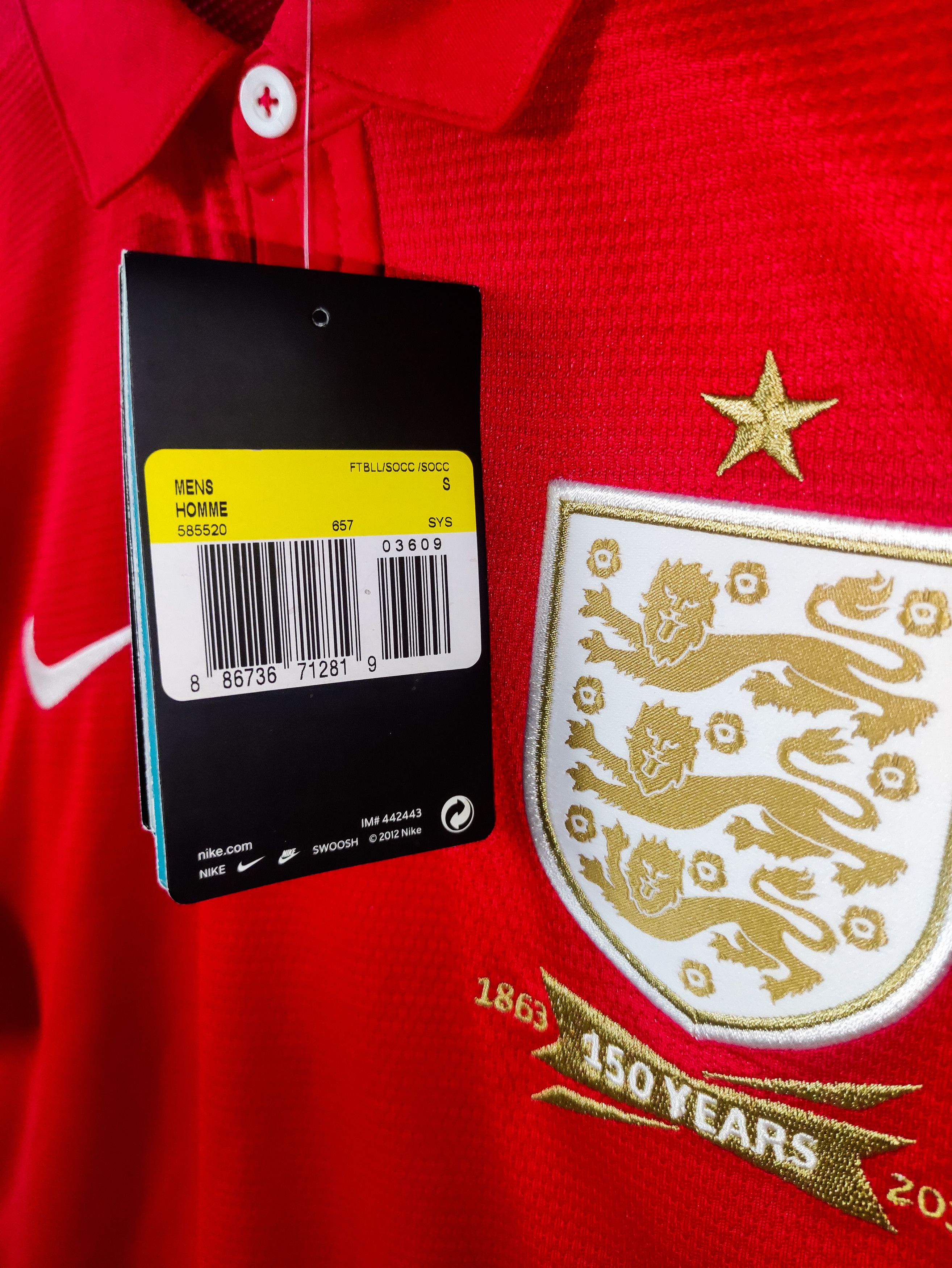 Nike BNWT England English National Football Team 2013 Nike Away Size US S / EU 44-46 / 1 - 5 Thumbnail