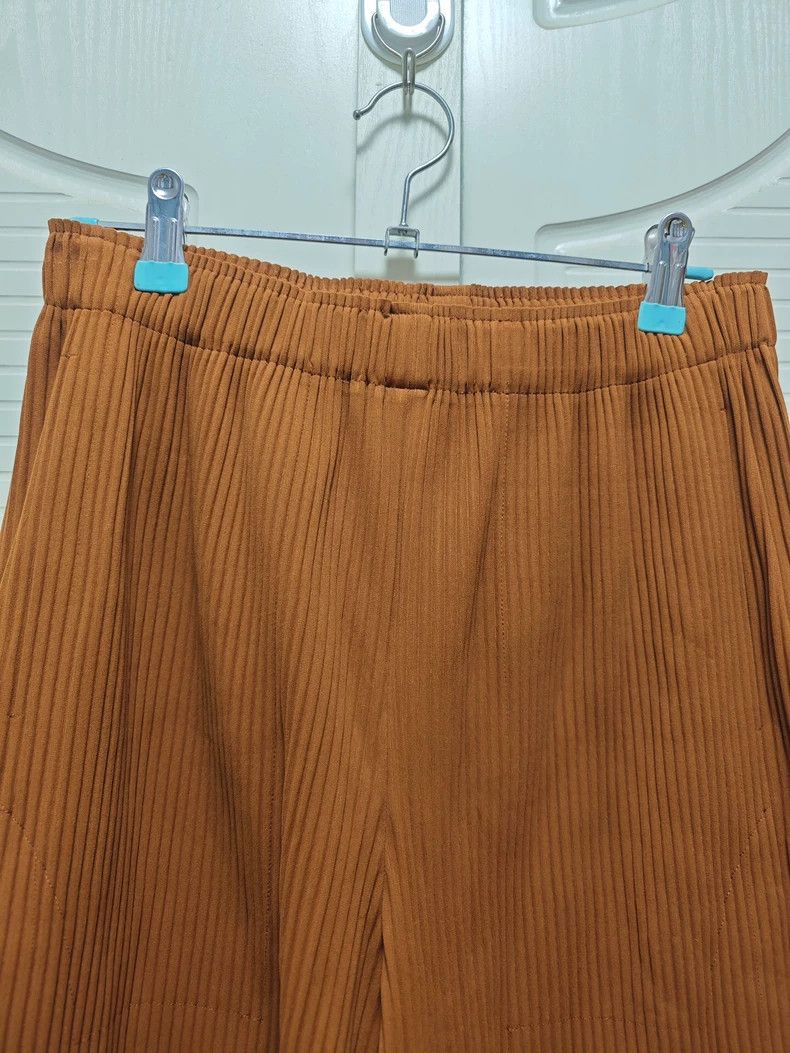 Issey Miyake Issey Miyake size:one size Orange pleated wide-leg pants Size 23" - 2 Thumbnail