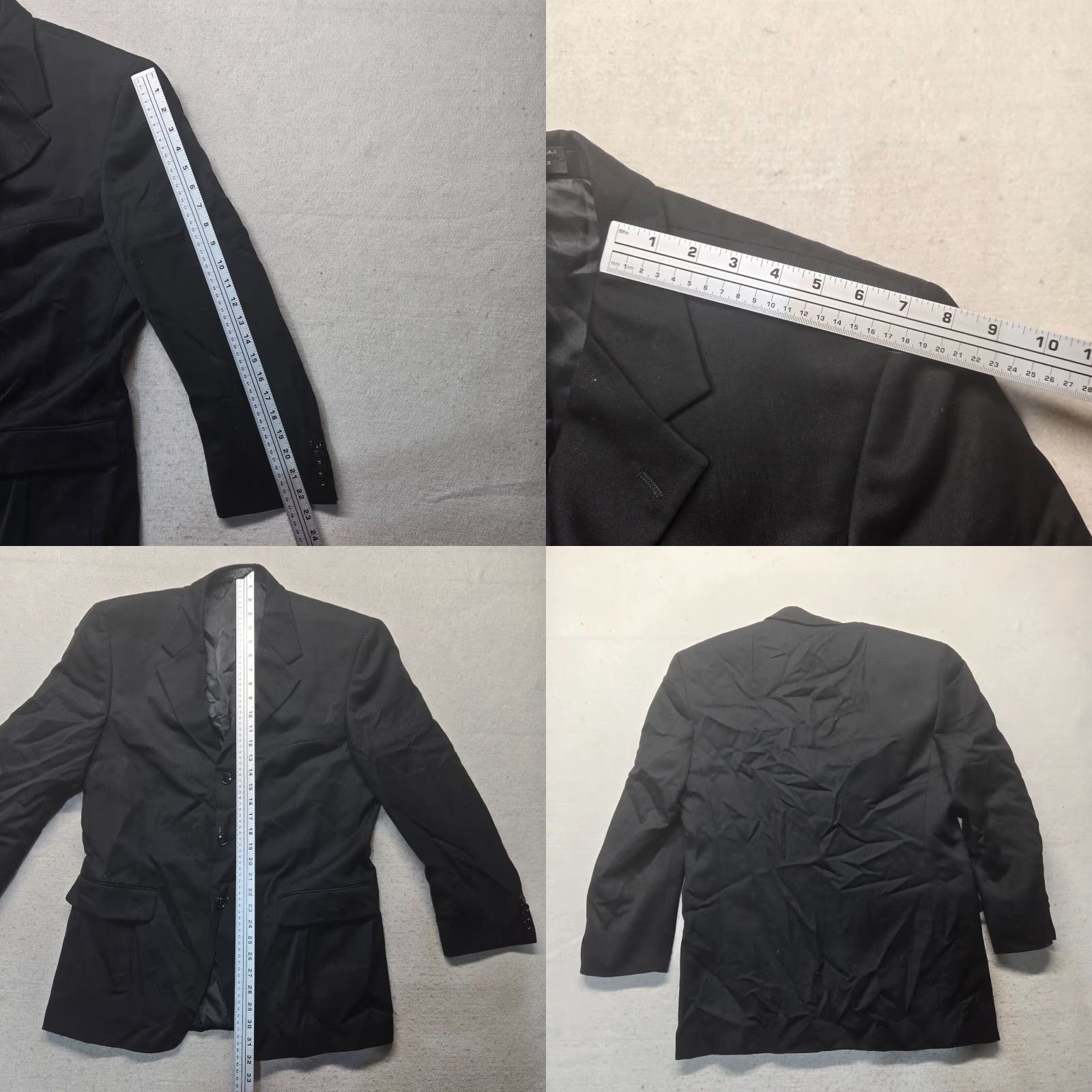 Jones New York Jones New York Classic Fit Black Wool Blazer Jacket Men's 40 Regular Size 40R - 8 Thumbnail
