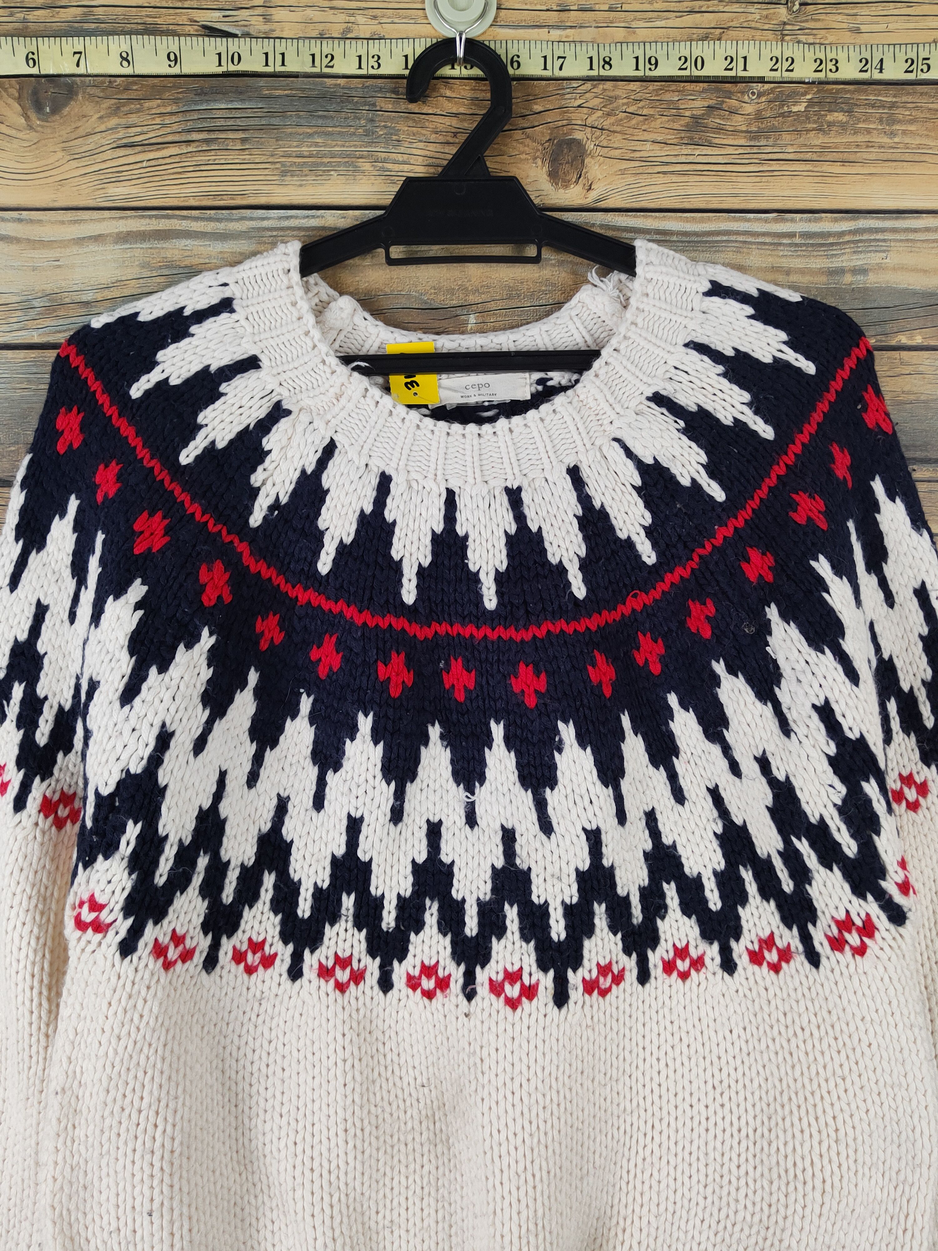Homespun Knitwear Cepo Ivory art Knitwear Sweatshirts #W1641 Size US S / EU 44-46 / 1 - 2 Thumbnail