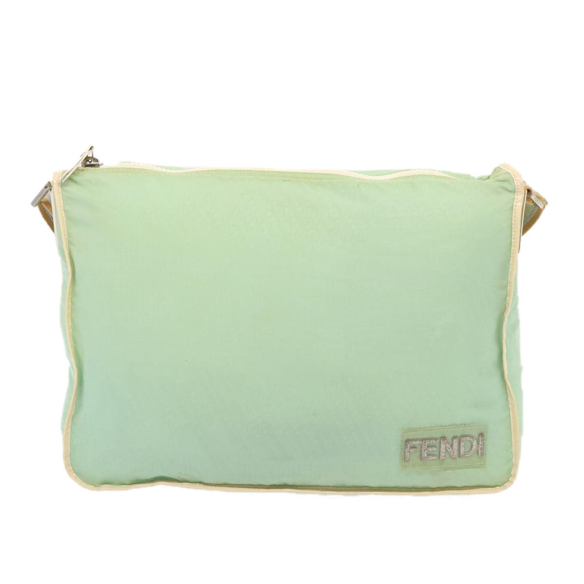 Fendi Zucchino Green Canvas Shoulder Bag (Pre-Owned) Size ONE SIZE - 1 Thumbnail