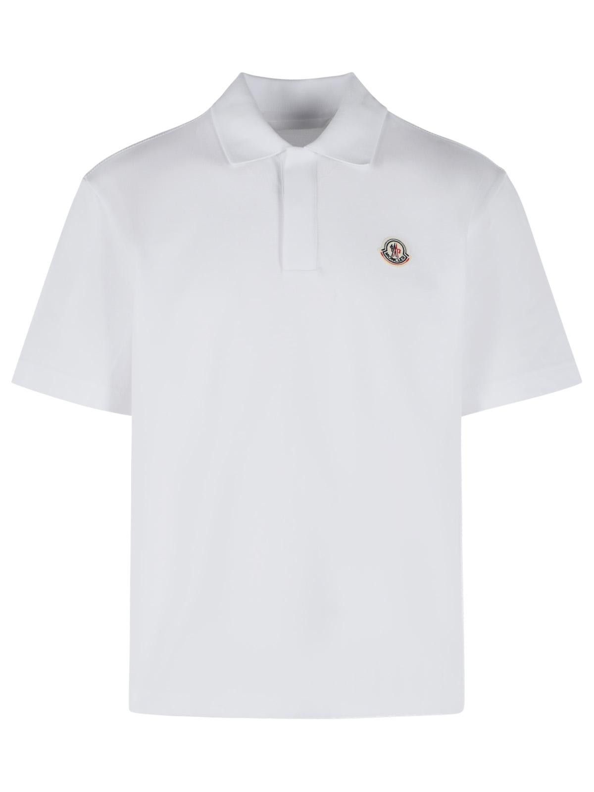 Moncler MONCLER White Cotton Polo Shirt Size US L / EU 52-54 / 3 - 1 Thumbnail