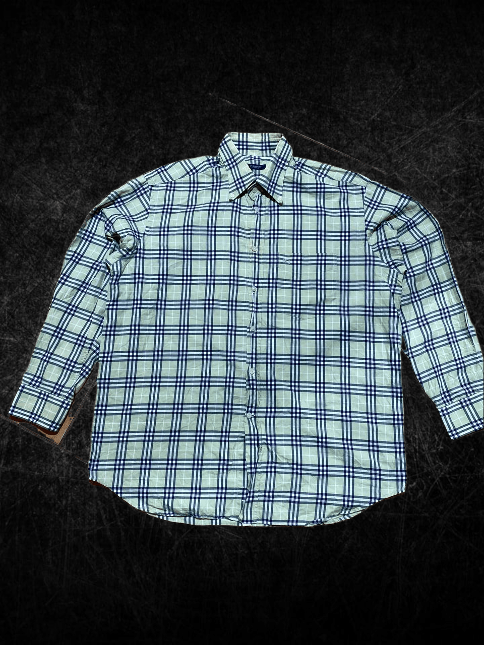 Burberry Burberry London Mens Dress Shirt Plaid Cotton Button Size US XXL / EU 58 / 5 - 1 Thumbnail