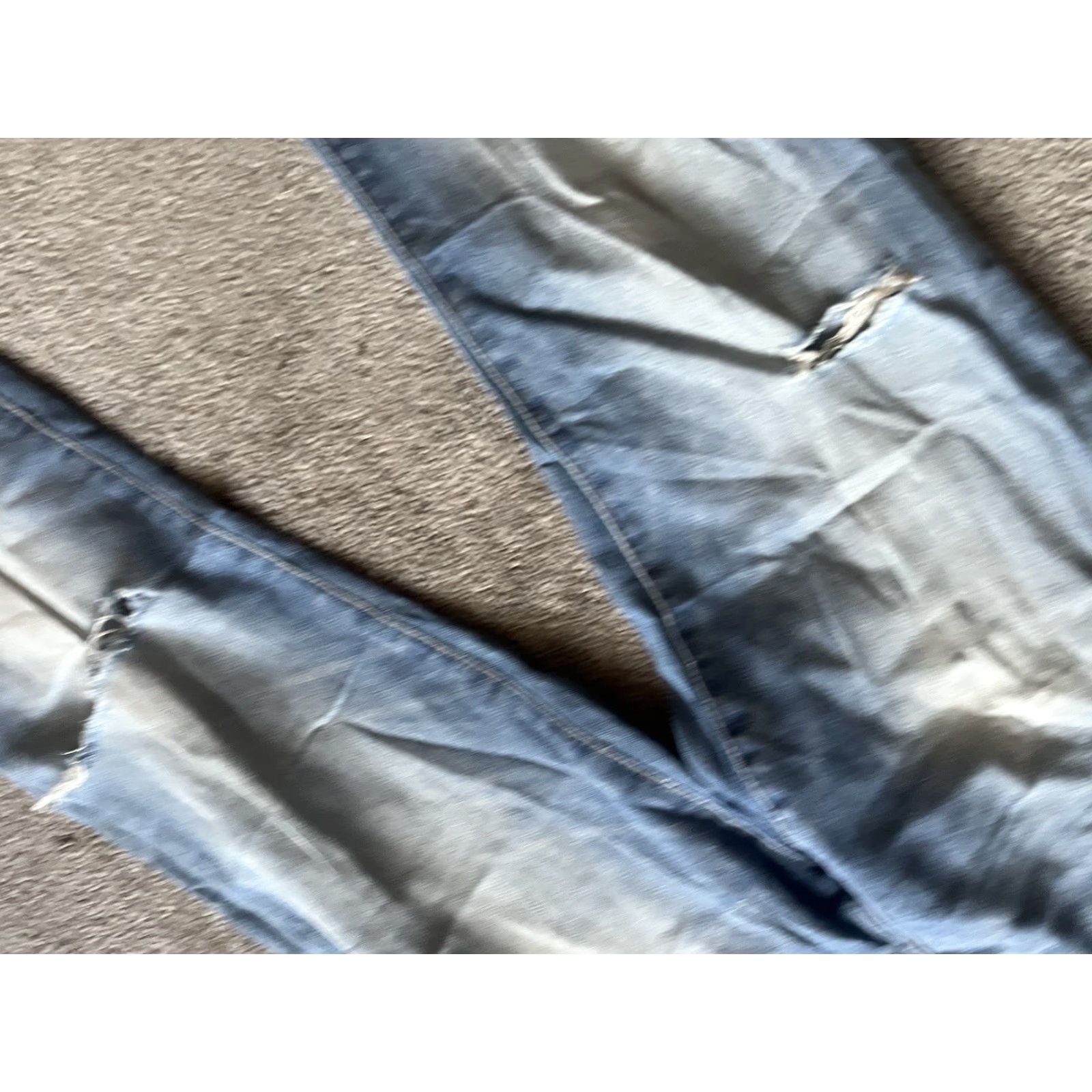 Banana Republic Banana Republic Premium Denim Jeans Straight Leg 28 Women Distressed Blue Cotton Blend Spandex 5-Pocket Regular Mid Rise Belt Loops Inseam 29.5 in Size 28" / US 6 / IT 42 - 6 Thumbnail