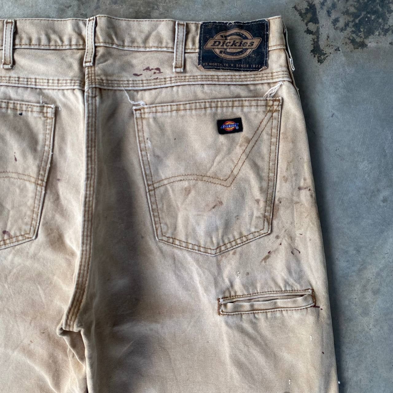 Dickies VINTAGE DICKIES DOUBLE KNEE DISTRESSED DENIM SPLATTER PAINT Size US 35 - 14 Thumbnail