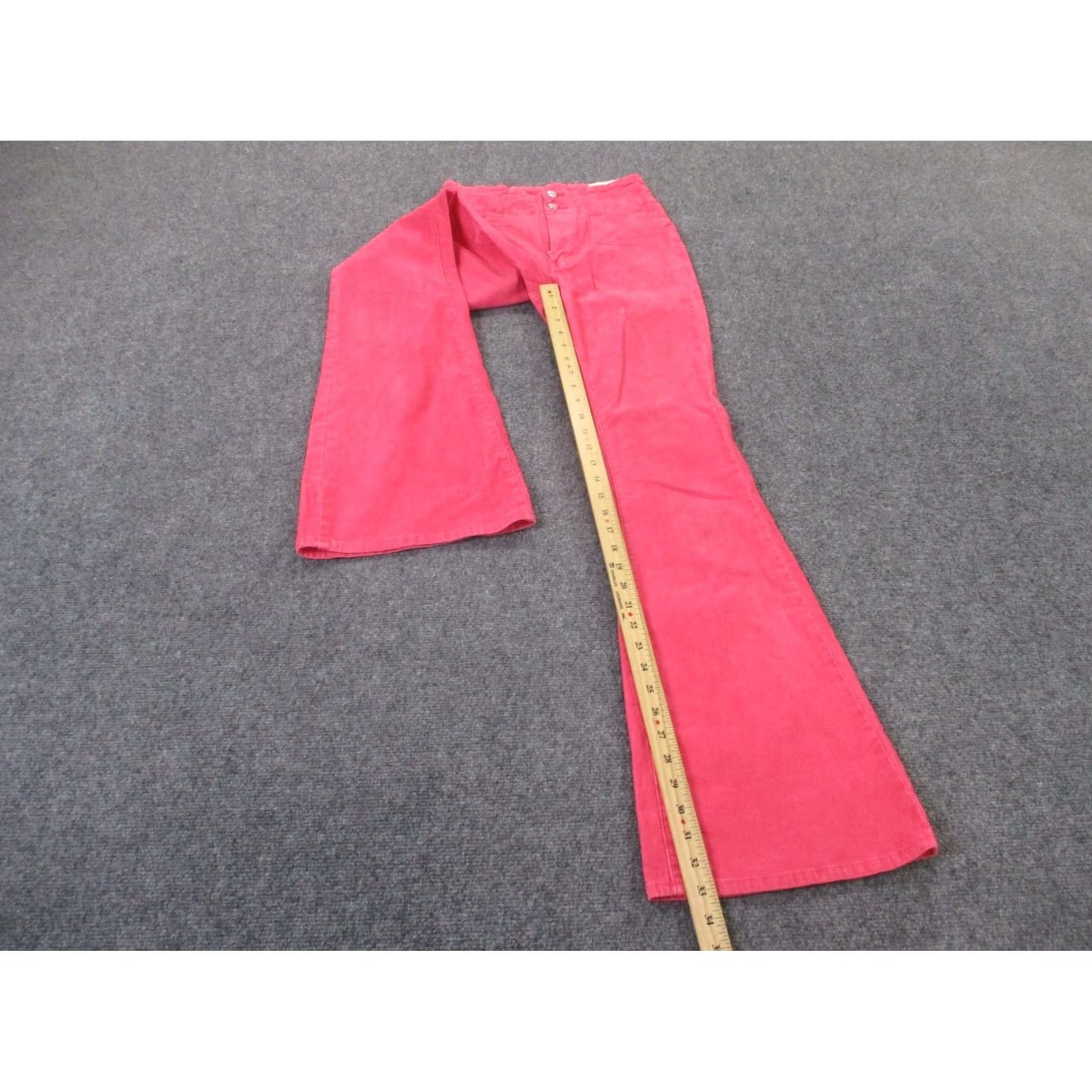 Free People Free People Pants Womens 27 Pink Corduroy High Rise Flared Jayde We The NEW Size 27" / US 4 / IT 40 - 3 Thumbnail