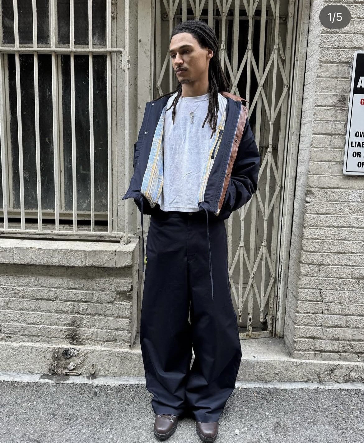 HIDDEN HIDDEN SEASON NAVY BAGGY CHINOS Size US 32 / EU 48 - 2 Thumbnail
