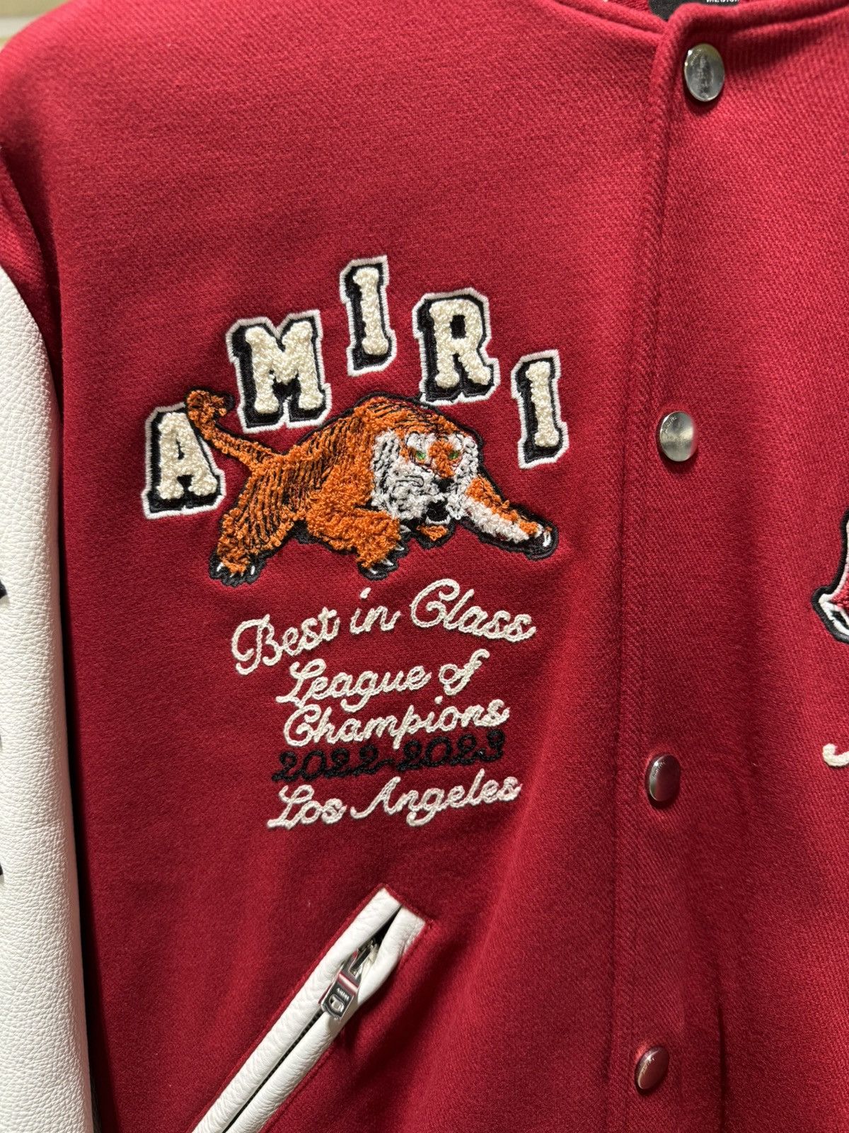 Amiri Amiri Tiger Leather Varsity Jacket NEW 3200$ Size US XL / EU 56 / 4 - 3 Thumbnail