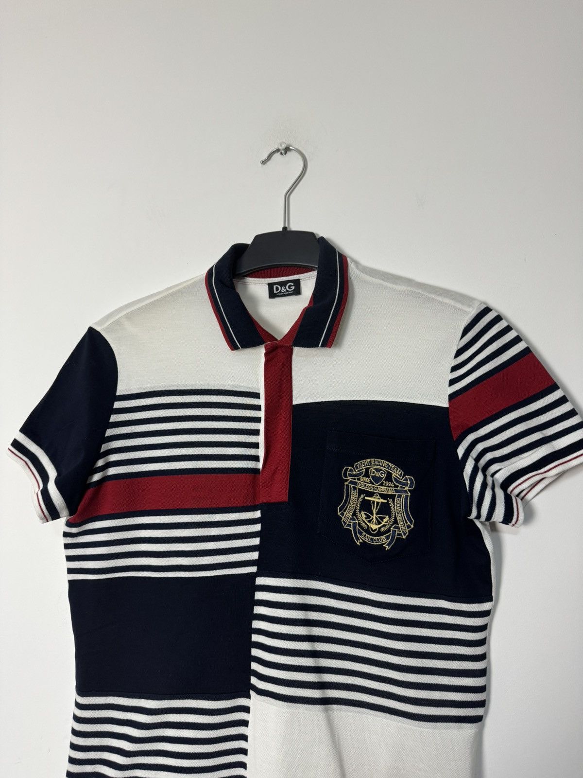 Dolce & Gabbana Dolce & Gabbana Patchwork Striped Polo Yacht Racing D&G Y2K Size M / US 6-8 / IT 42-44 - 2 Thumbnail