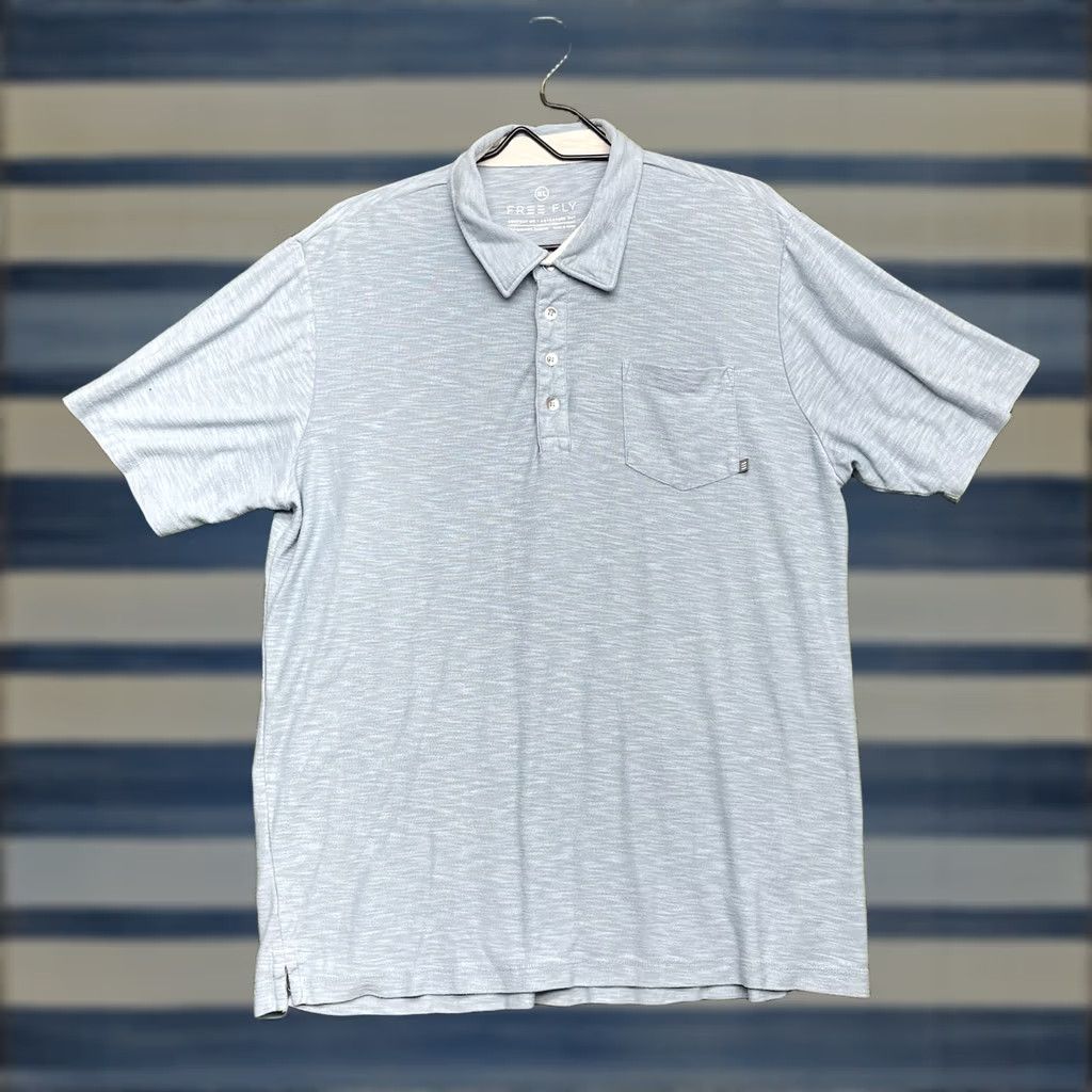 Vintage Free Fly Polo Shirt Mens XL Short Sleeve Blue Golf Sports Lightweight Casual Size US XL / EU 56 / 4 - 1 Thumbnail