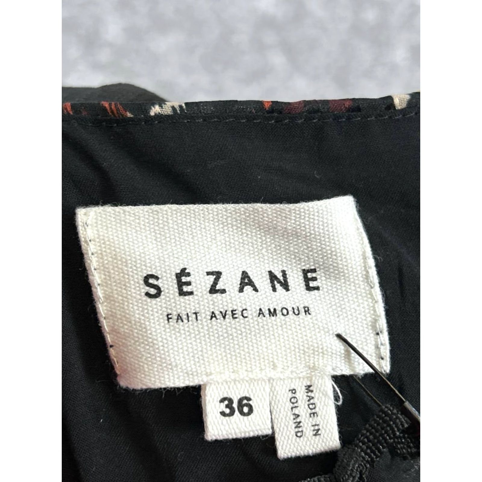 Vintage Sezane Dress Womens Fr 36 Us 4 Floral Sleeveless V-Neck Pullover Short Lined A-Line Blouson Sheath Shift Black Red Yellow Casual Size S / US 4 / IT 40 - 3 Thumbnail