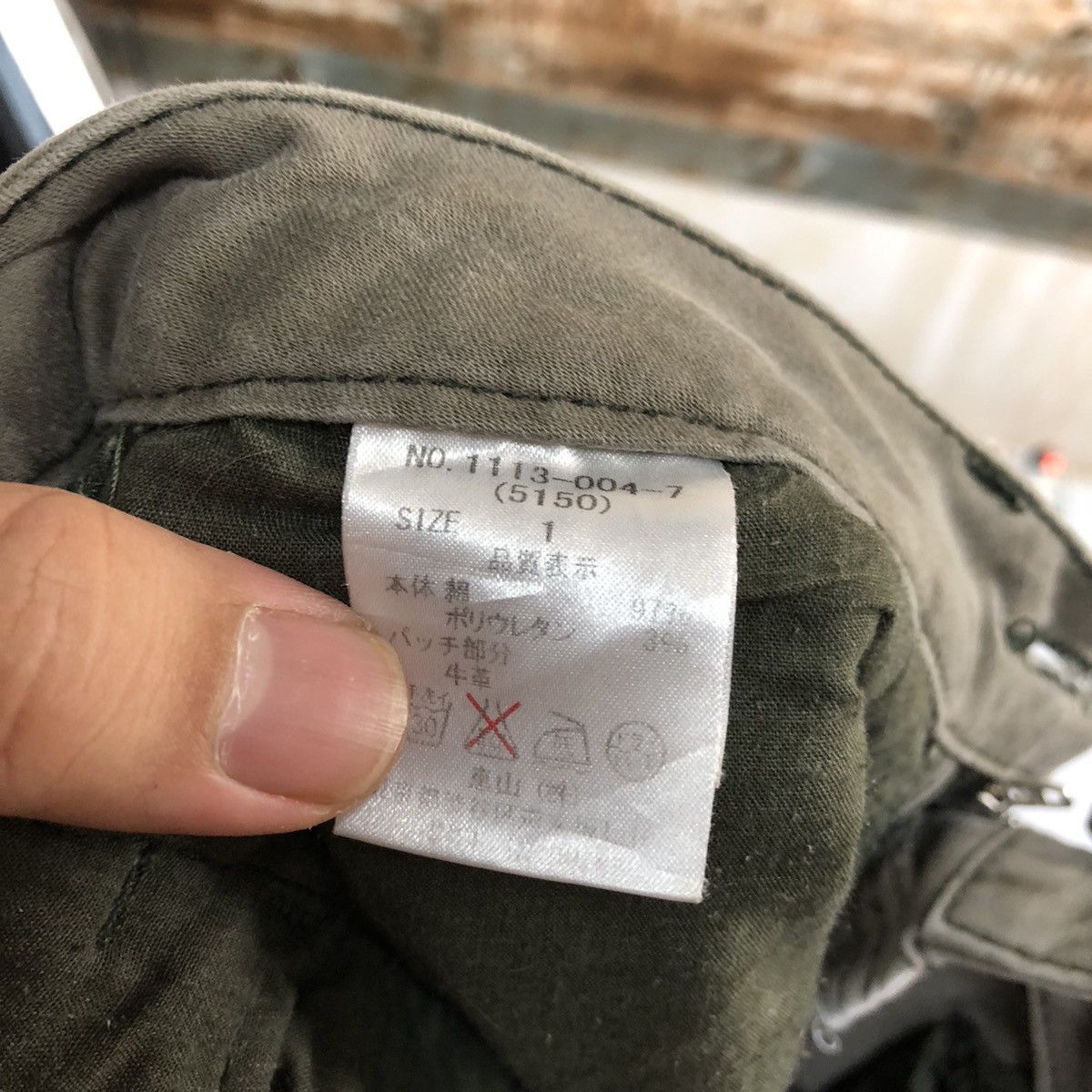 Japanese Brand Spiral Temp Green Cargo Multipocket Pants #A2456 Size 25" / US 0 / IT 36 - 22 Thumbnail