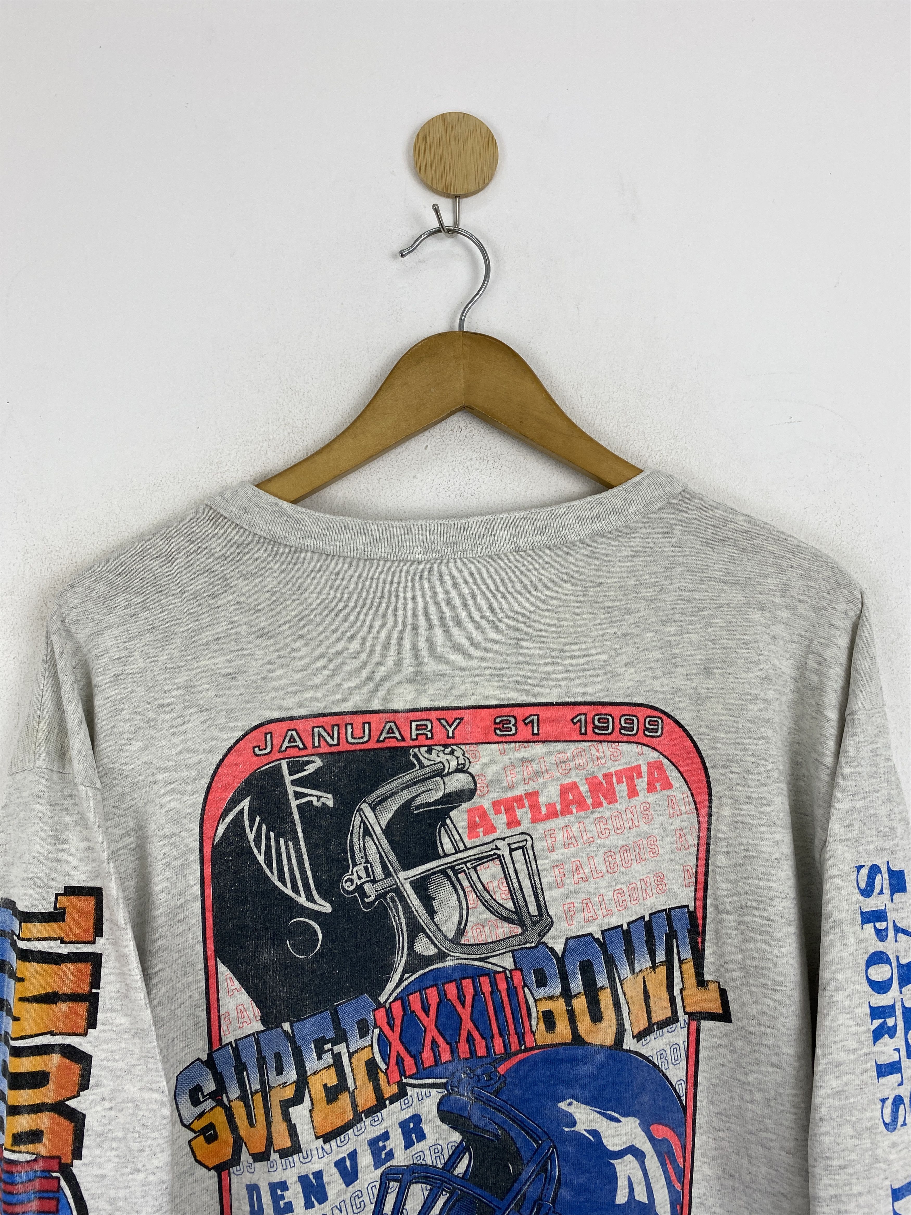 NFL × Vintage Vintage 90s Super Bowl Denver 1999 XXXIII Party Tee TA0611 Size US L / EU 52-54 / 3 - 4 Thumbnail