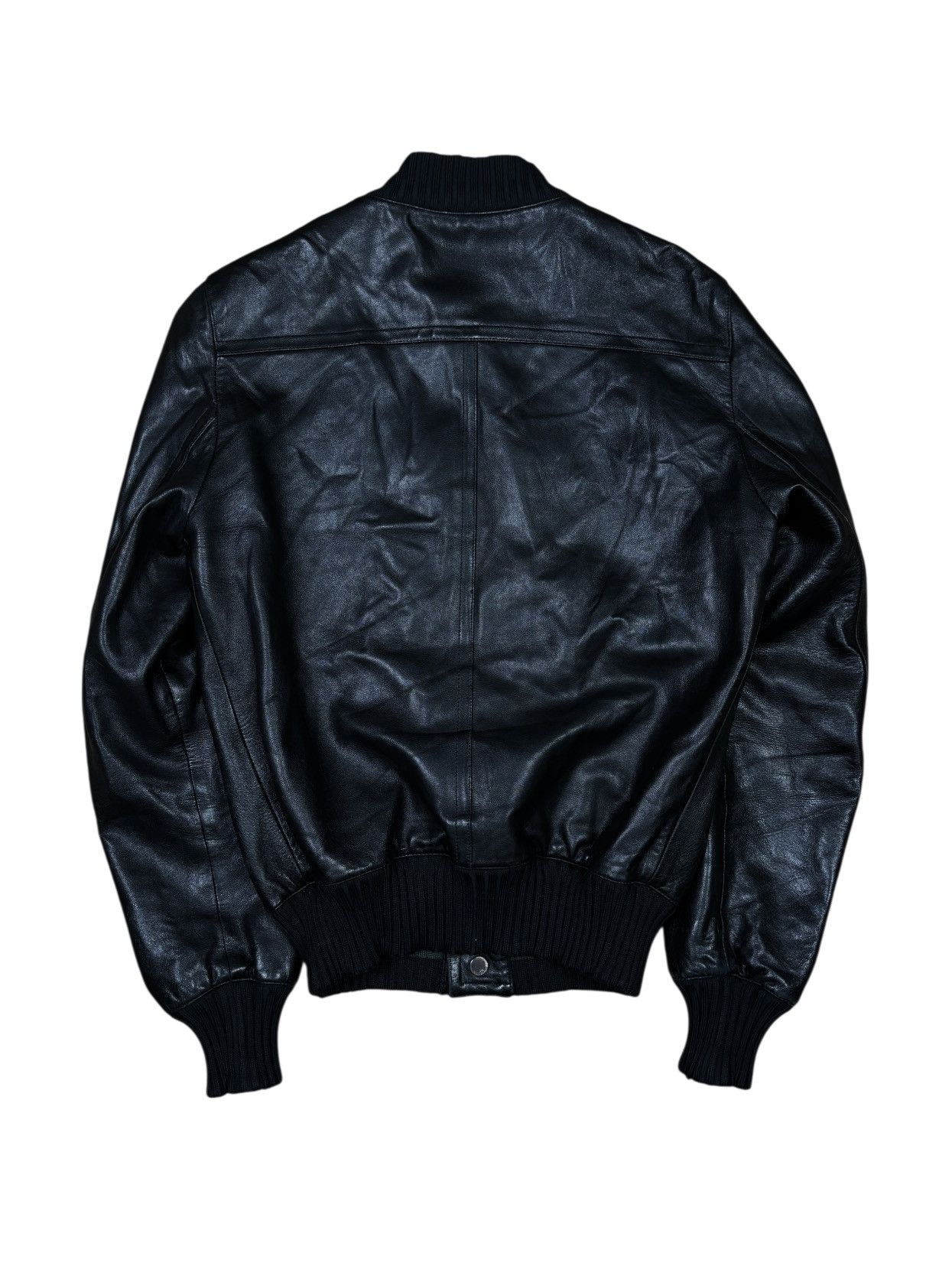 Gucci 2000s Gucci Web Stripe Leather Bomber Jacket Size US S / EU 44-46 / 1 - 2 Thumbnail