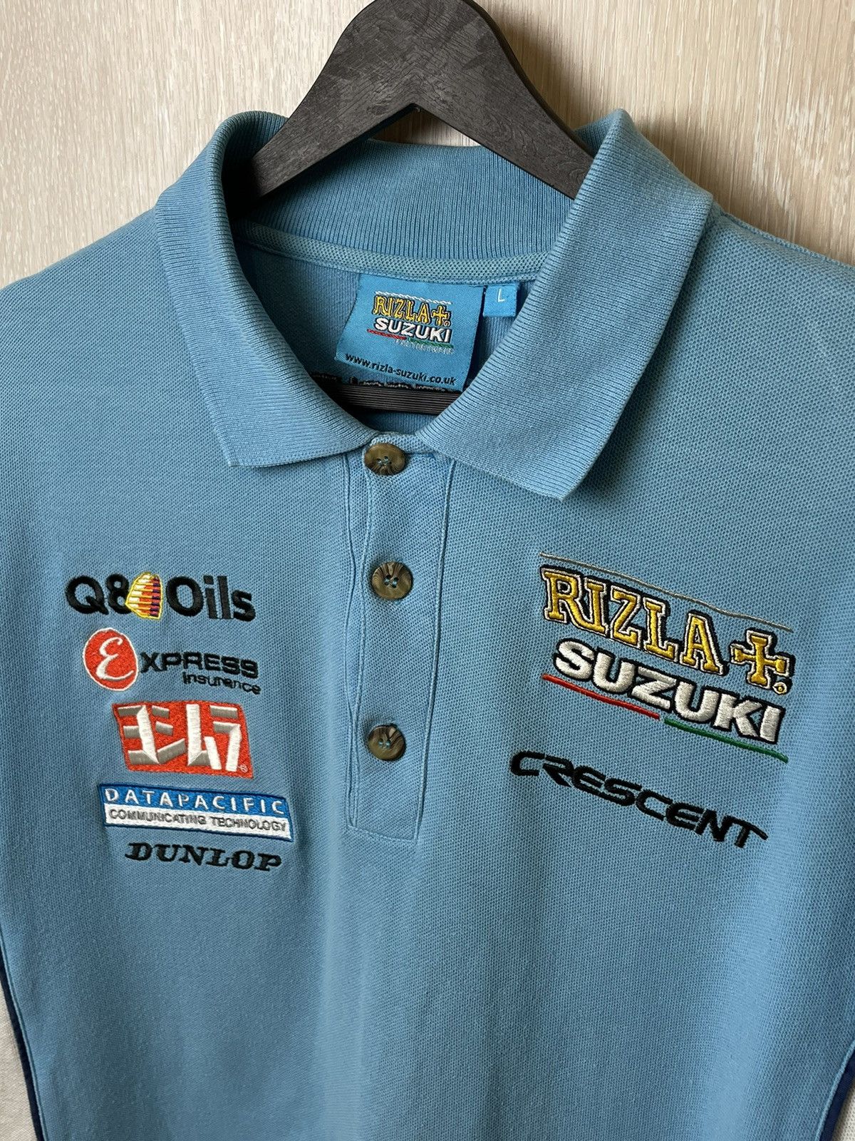 Vintage Vintage Suzuki Rizlat racing polo shirt Size US L / EU 52-54 / 3 - 5 Thumbnail