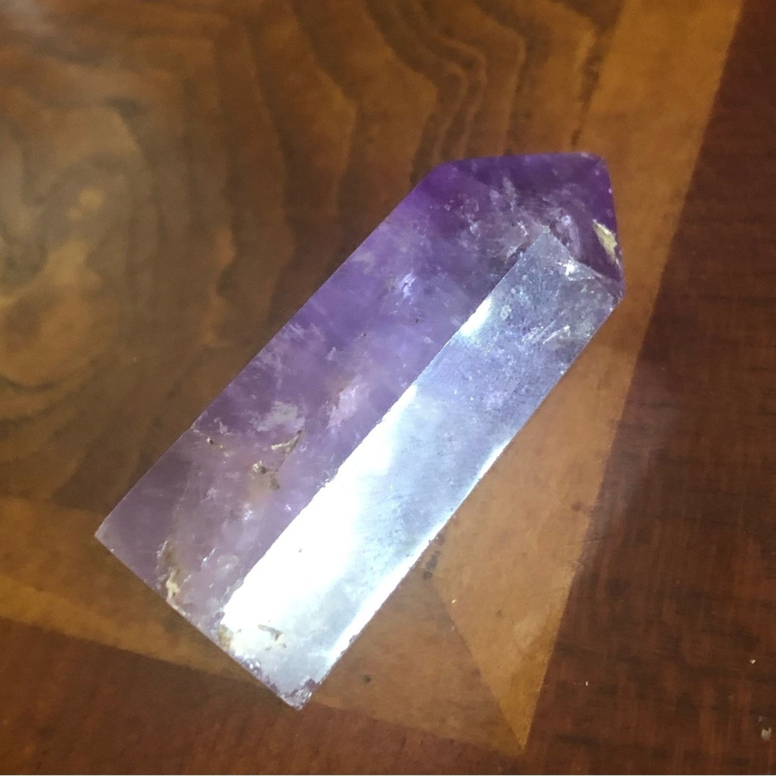 Handmade Faceted genuine amethyst paper weight healing stone Size ONE SIZE - 6 Thumbnail