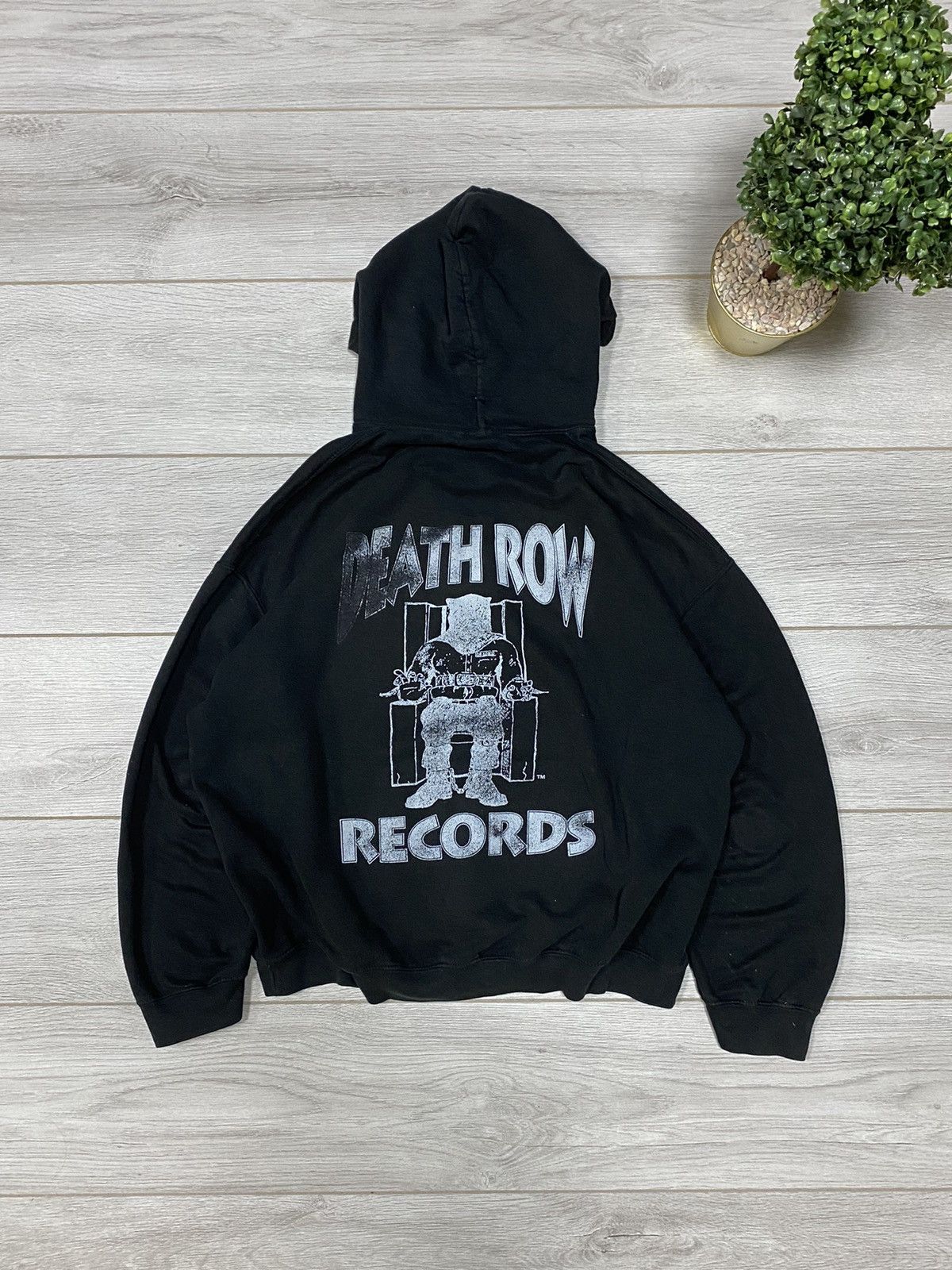 Vintage Death Row records vintage fade hoodie big print Size US L / EU 52-54 / 3 - 1 Thumbnail