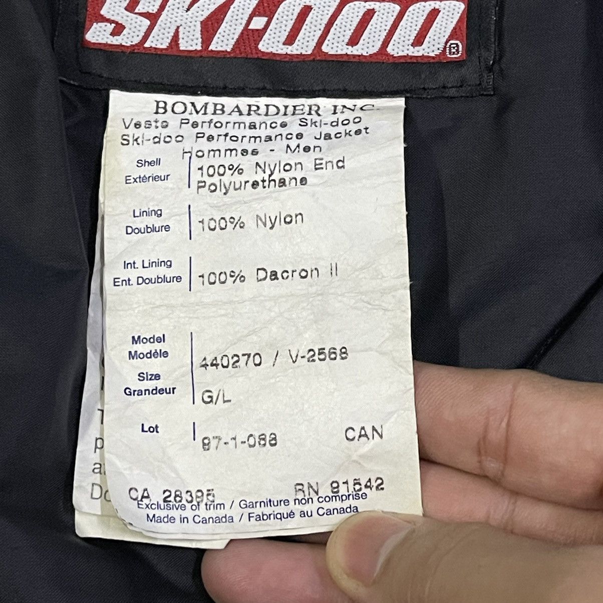 Ski-Doo Vintage Ski-doo Snow Gear Bombardier Jacket Size US L / EU 52-54 / 3 - 13 Thumbnail