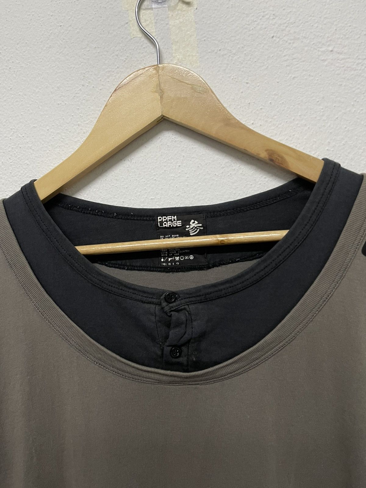 PPFM 2000s PPFM DOUBLE LAYER NECK “MONACH UNTIL 1970” LONG SLEEVE Size US L / EU 52-54 / 3 - 5 Thumbnail
