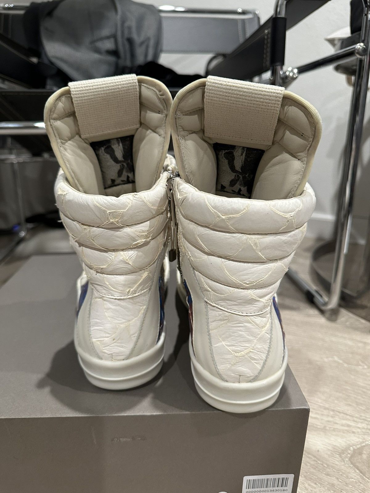 Rick Owens Grail Rust/Nublu Pirarucu Geobasket Sneakers 42 Size US 9.5 / EU 42-43 - 5 Thumbnail