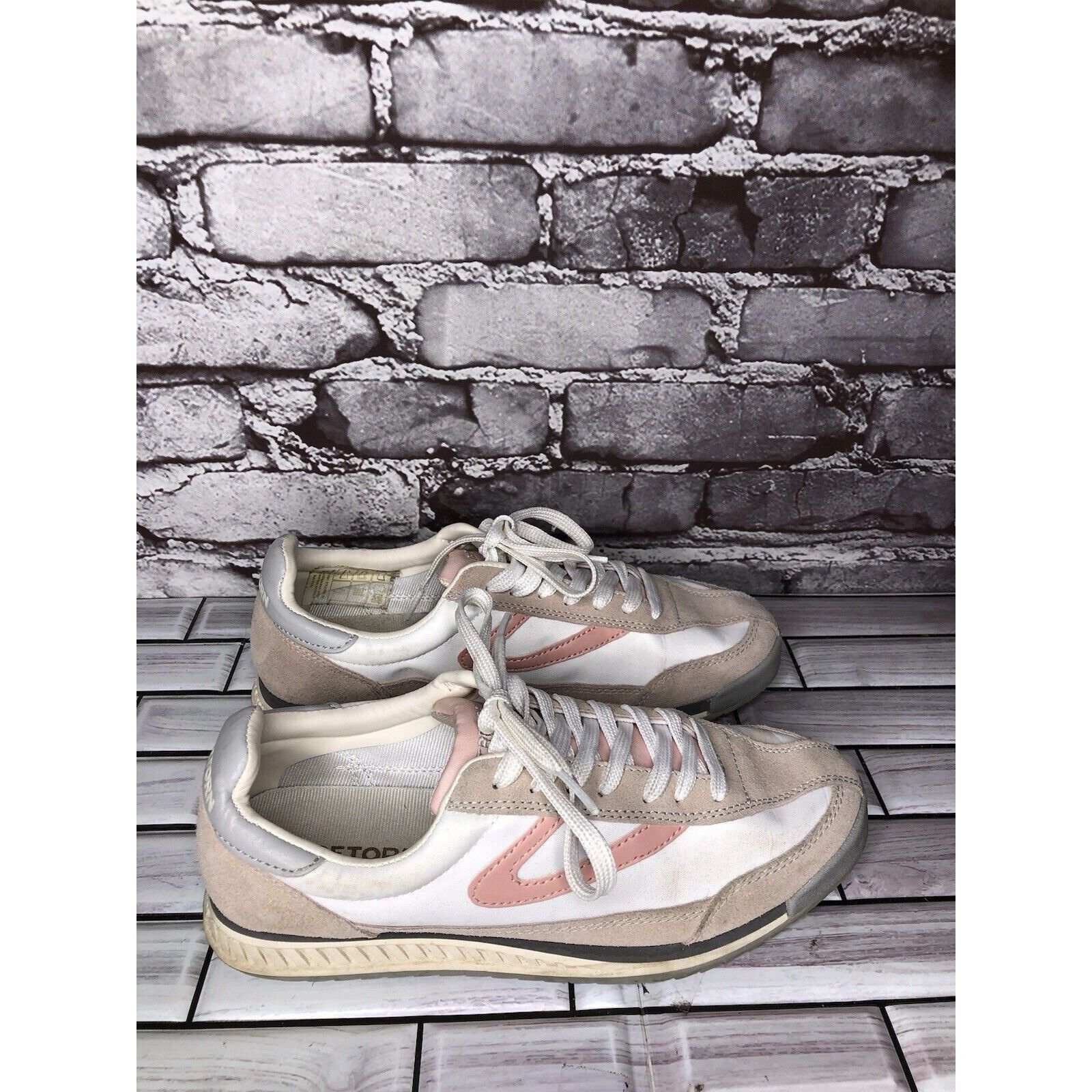 Tretorn Tretorn Rawlins Pink White Colorblock Lace Up Low Sneakers W Size US 8 / IT 38 - 11 Thumbnail