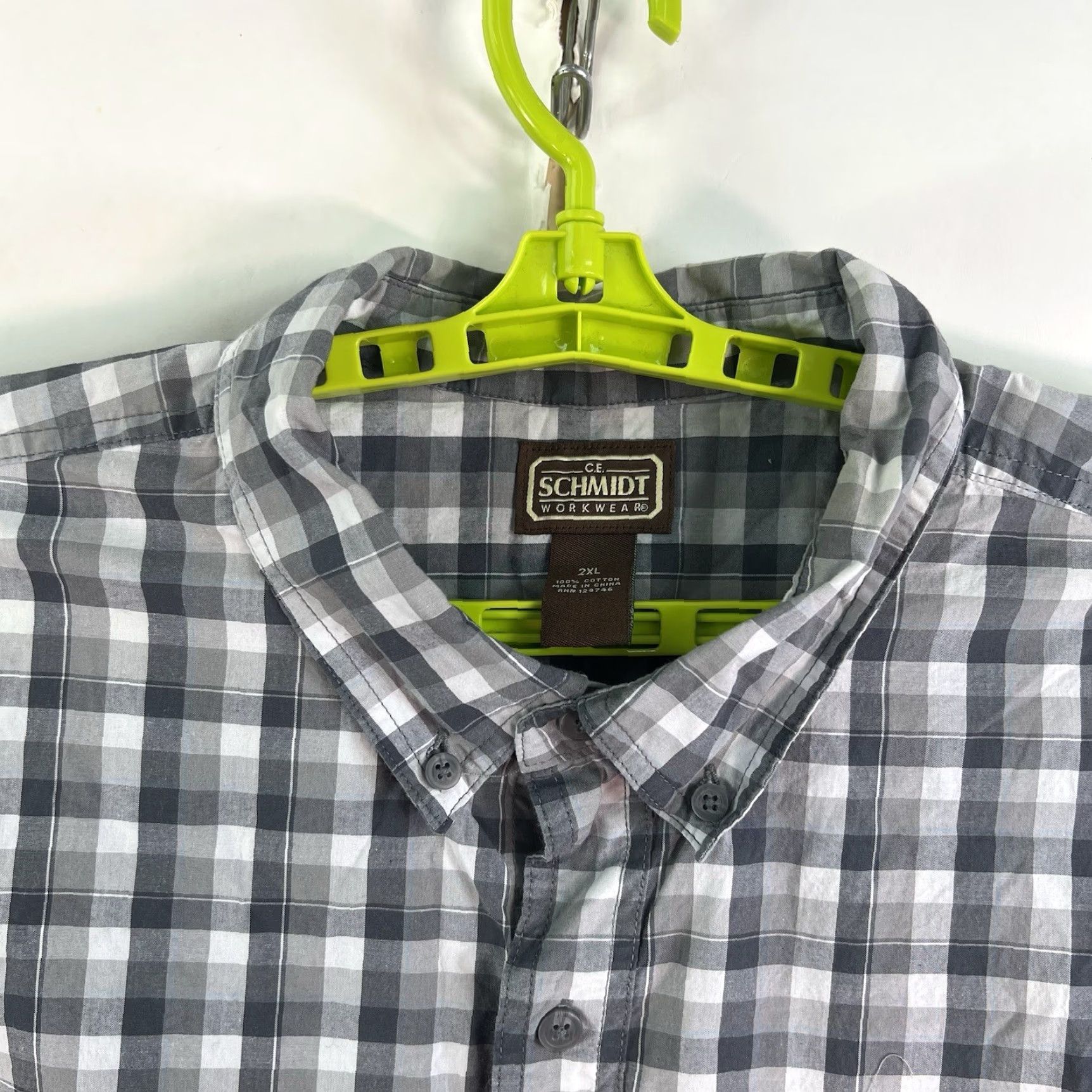 Vintage C. E. Schmidt Workwear Plaid Button-Down Shirt Men’s 2XL Gray Shirt Mens 2XL Gray Plaid Button-Down Workwear Size US XXL / EU 58 / 5 - 3 Thumbnail