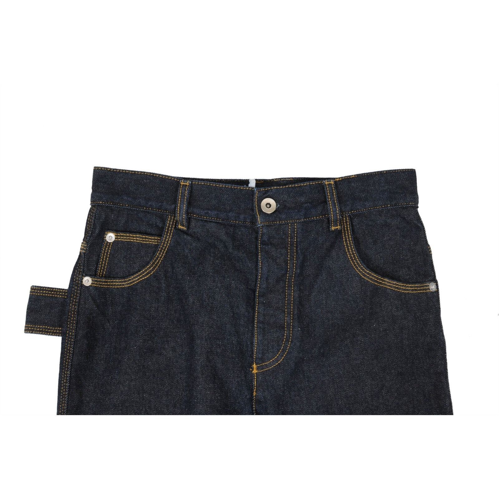 Bottega Veneta High Waist Jeans Blue Indigo Wide Leg Denim Size 26" / US 2 / IT 38 - 5 Thumbnail