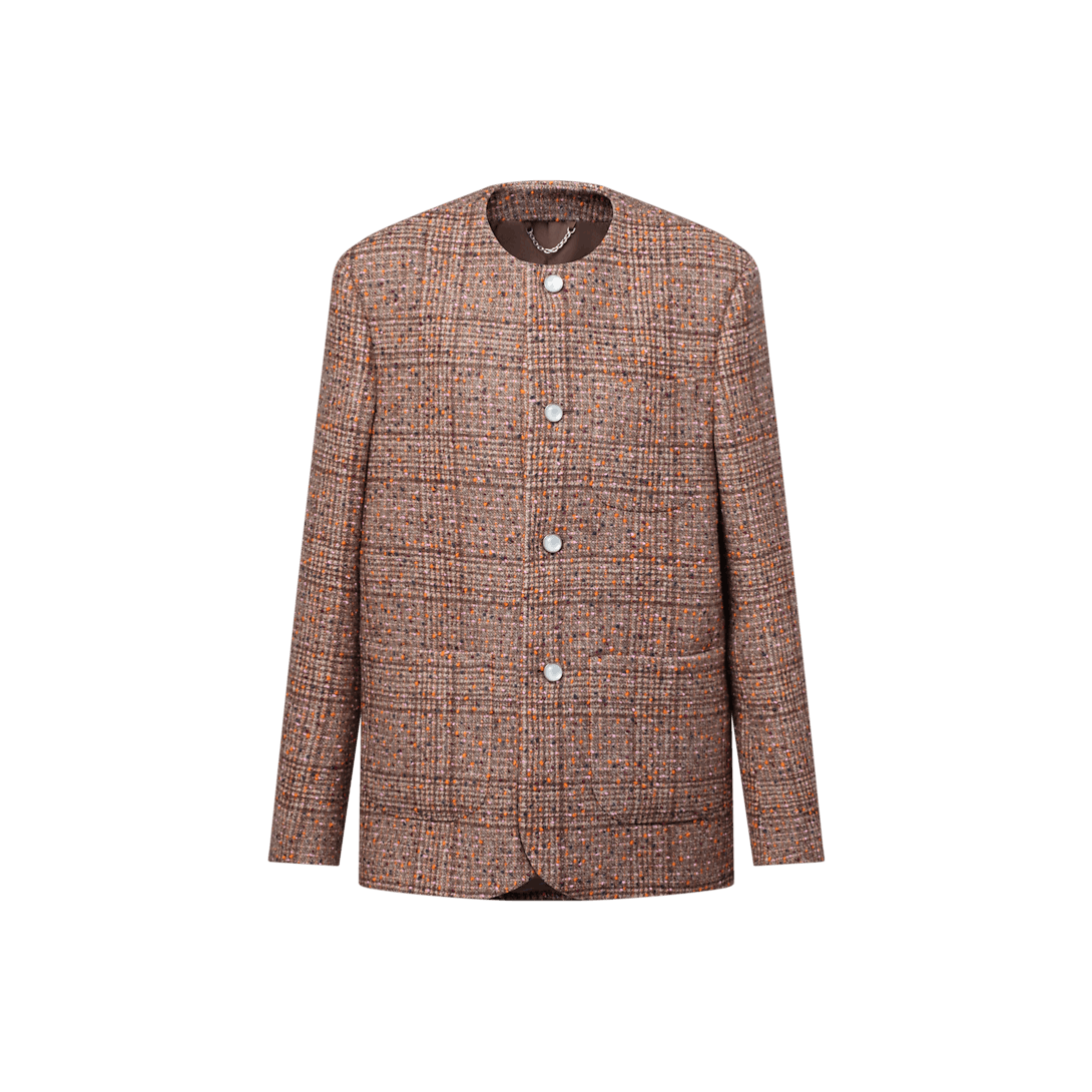 Louis Vuitton Collarless Tweed Jacket Size US XXS / EU 40 - 1 Thumbnail