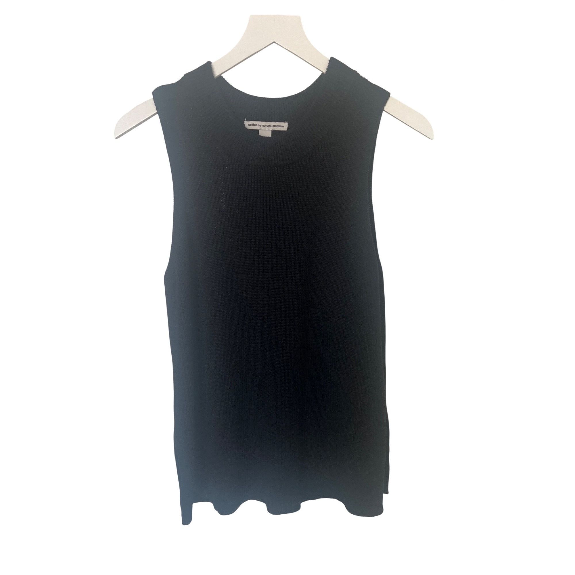 Other Cotton By Autumn Cashmere Black Sleeveless Shaker Top Size M / US 6-8 / IT 42-44 - 2 Thumbnail