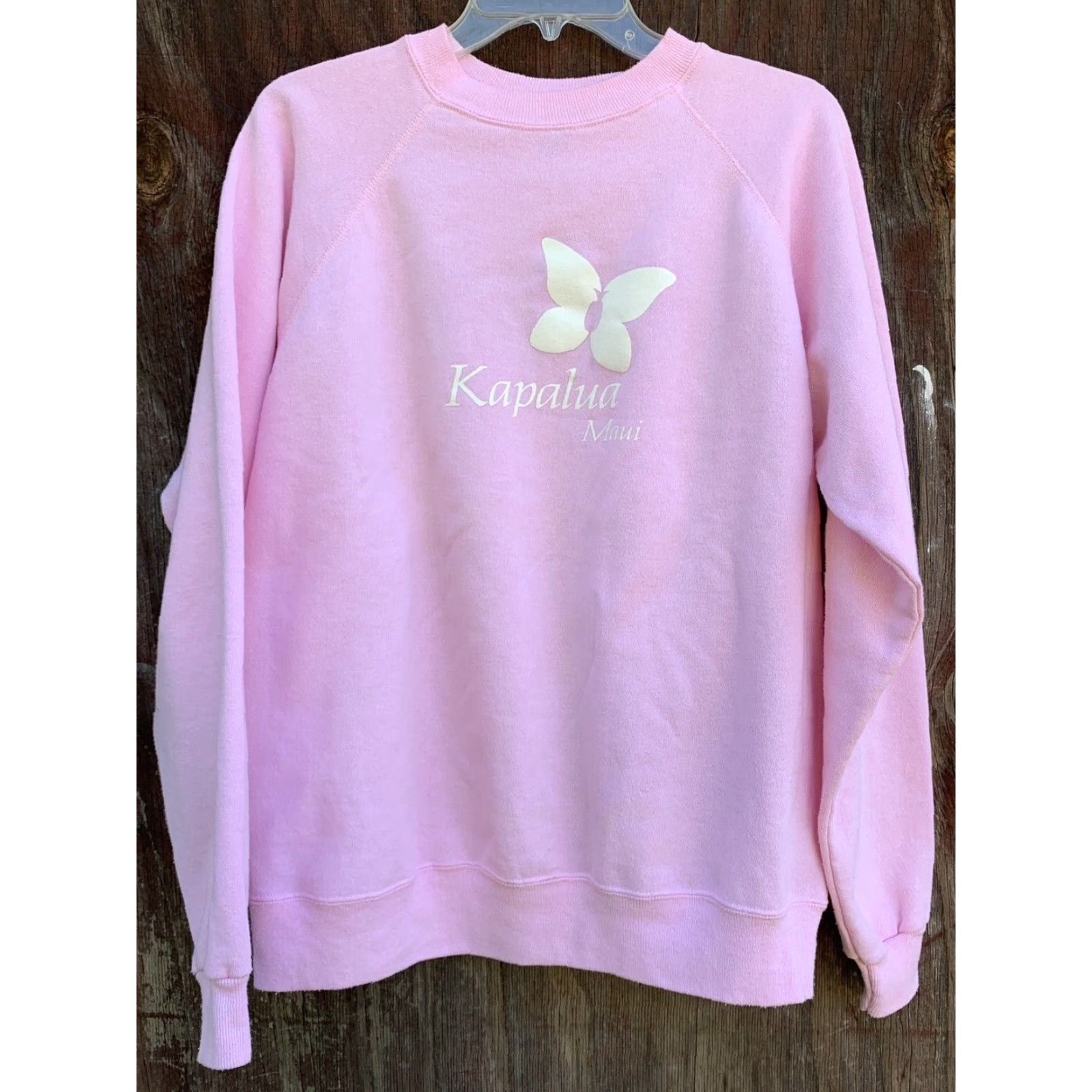 Hanes VINTAGE Hanes Kapalua Maui Graphic Sweatshirt Pullover Raglan Pink Aloha Hawaii Size L Mens Women? (Wait) Size US L / EU 52-54 / 3 - 2 Thumbnail
