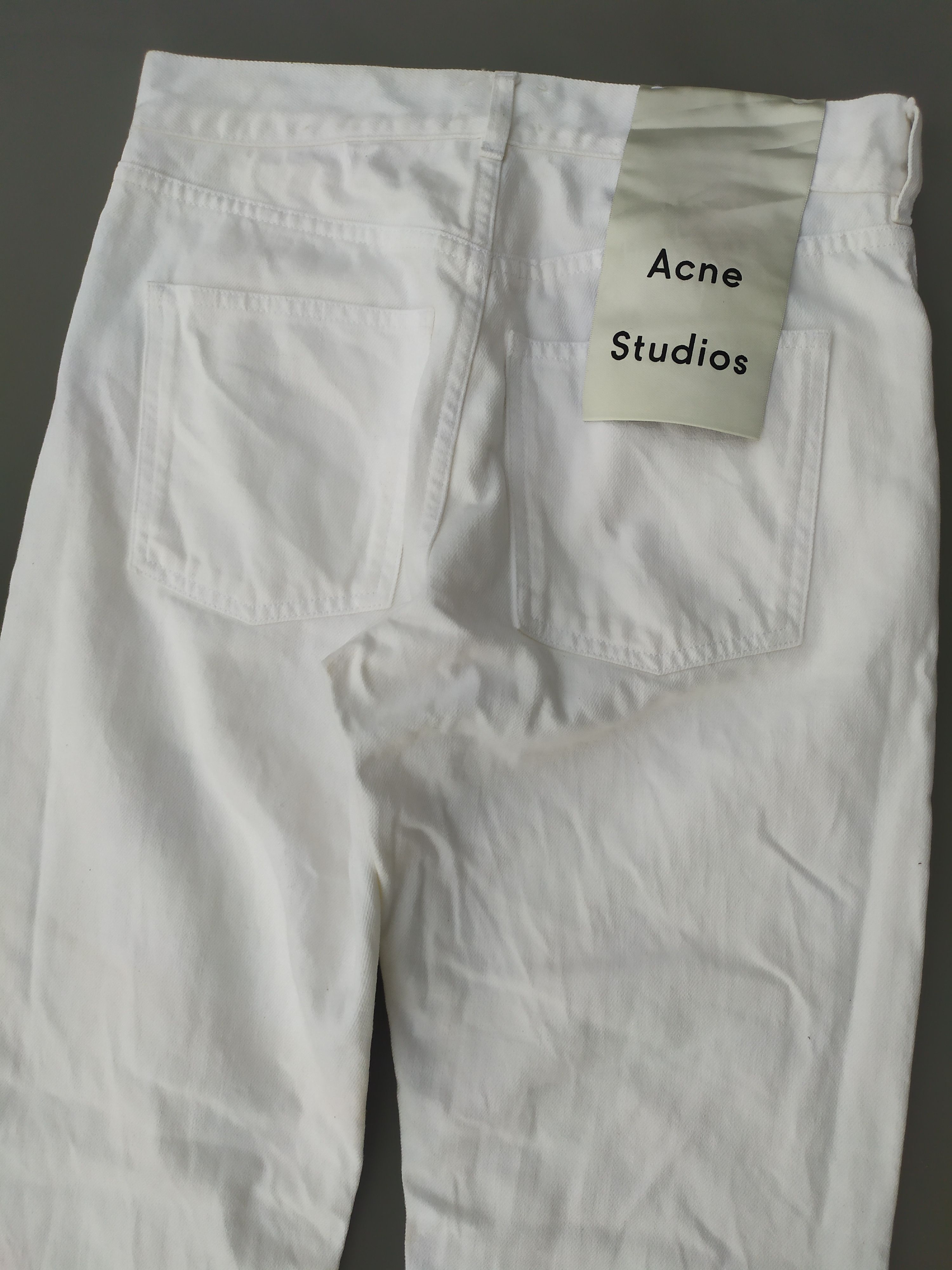 Acne Studios Acne Studios Boy White Distressed Jeans Size US 29 - 11 Thumbnail
