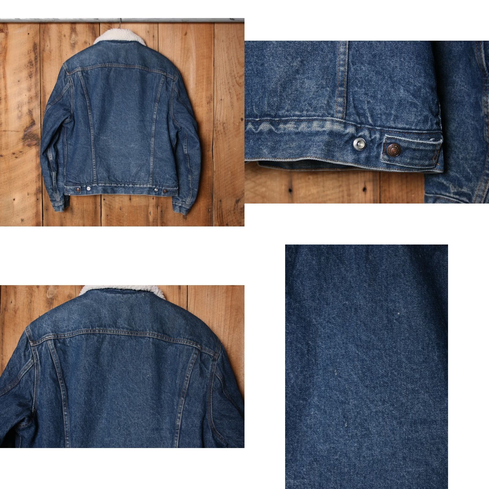 Levi's VINTAGE LEVI'S Denim Jacket Sherpa Lined Snap Button Blue 42R Men Jeans Jacket Coat Sz. 42R Size US 42 / EU 58 - 8 Thumbnail