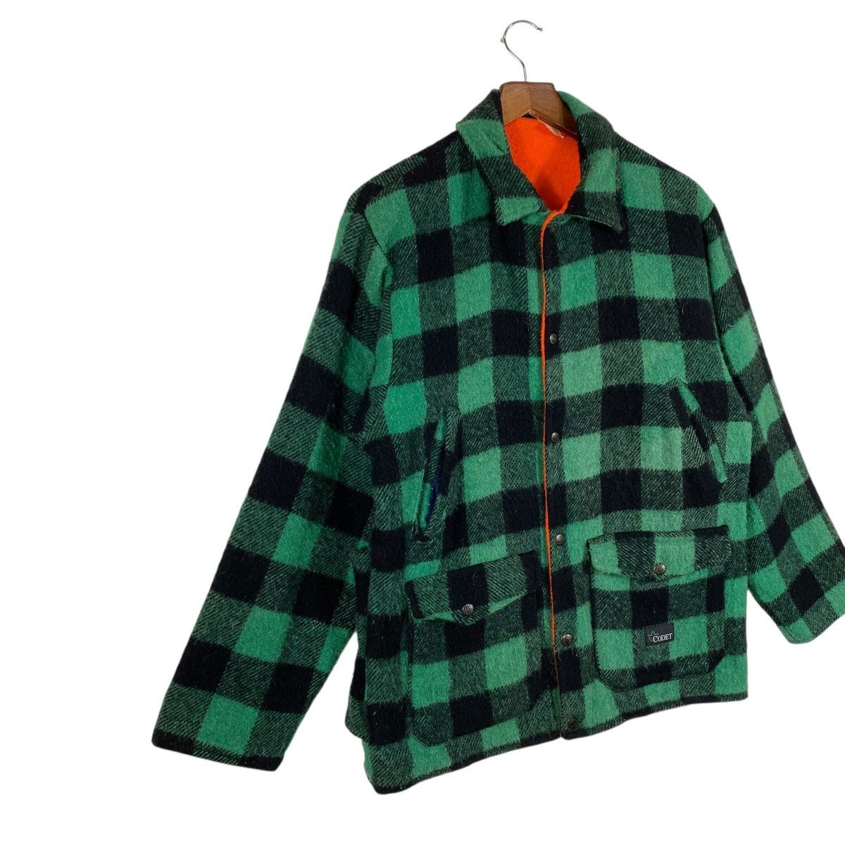 Japanese Brand Vintage 90s Codet Plaid Reversible Wool Button Jacket Size US M / EU 48-50 / 2 - 3 Thumbnail