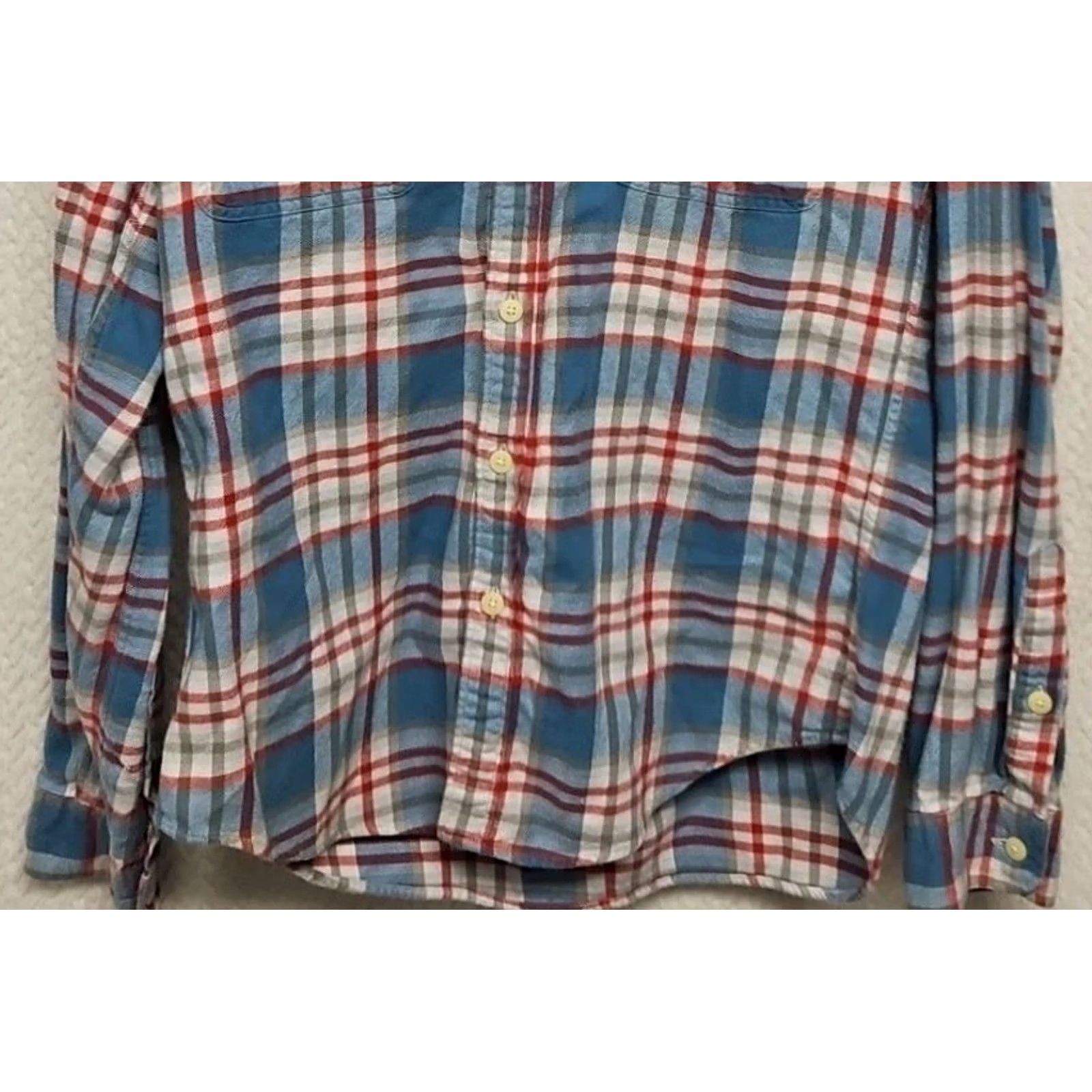 J.Crew J.Crew Slim Fit Plaid Flannel Shirt Men’s Medium Blue Red 100% Cotton Size US M / EU 48-50 / 2 - 3 Thumbnail