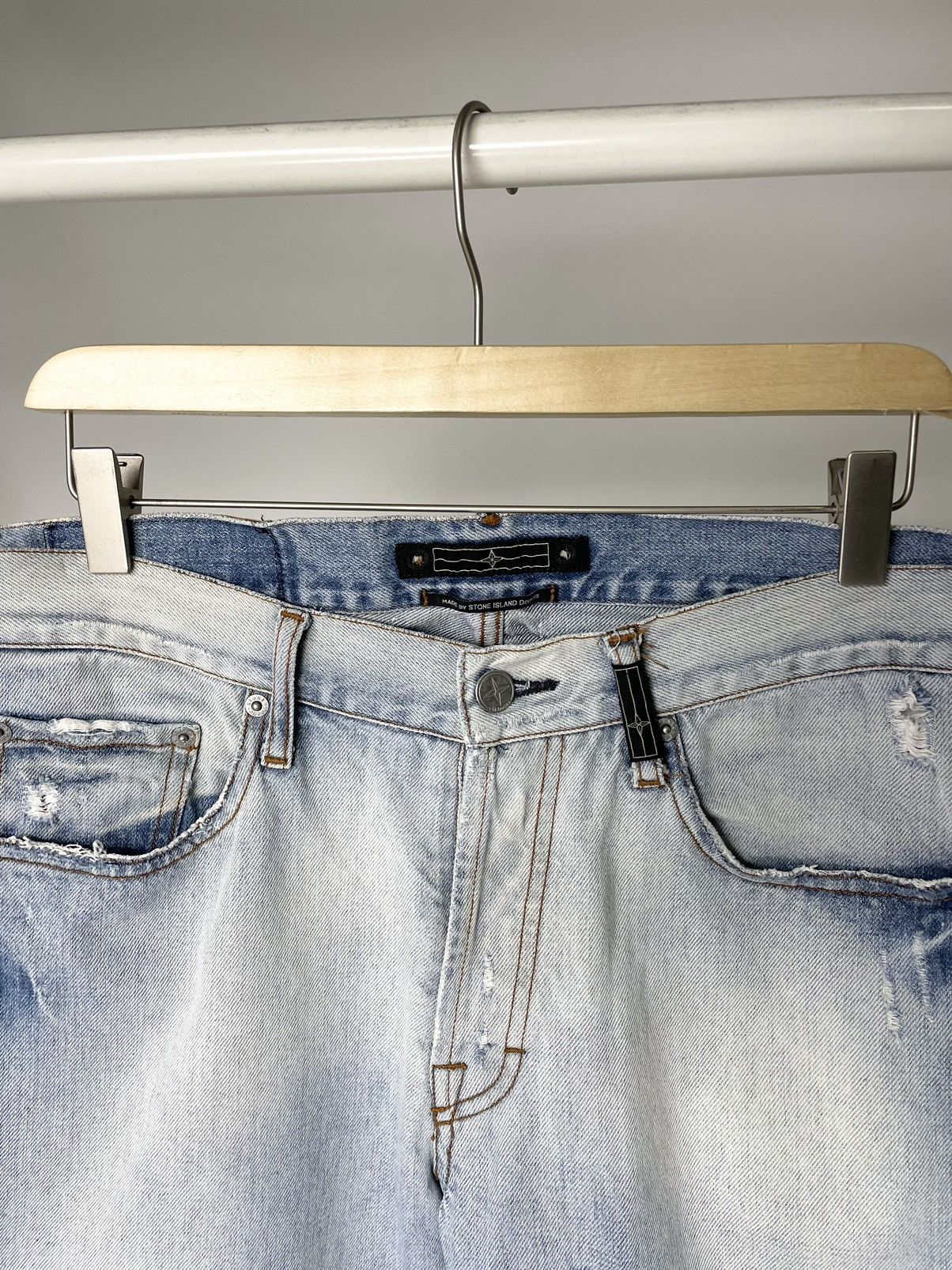 Stone Island Stone Island Denim Vintage Distressed Faded Blue Jeans Pants Size US 34 / EU 50 - 12 Thumbnail