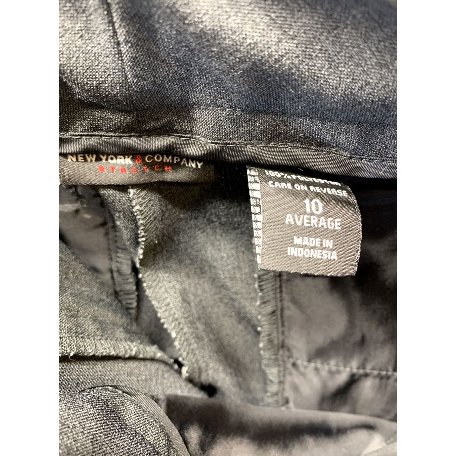 Vintage Grays New York & Company Women’s Dress Pants Gray SZ 10 Work Office Wide-Leg Polyester” Size 32" / US 10 / IT 46 - 5 Thumbnail