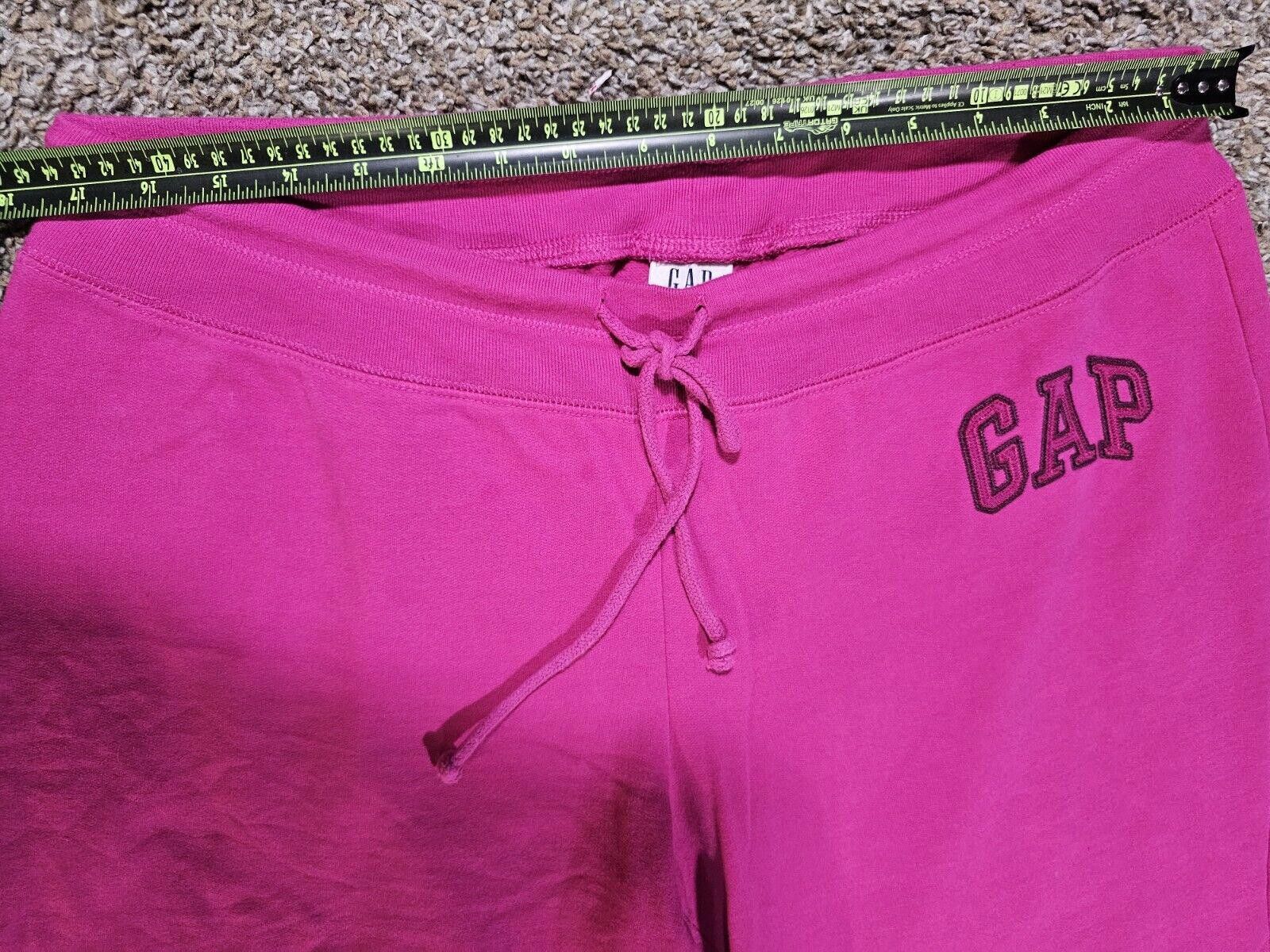 Gap Gap Women Hot Pink Cozy Cotton Blend Drawstring Sweatpants L Size 36" / US 14 / IT 50 - 4 Thumbnail